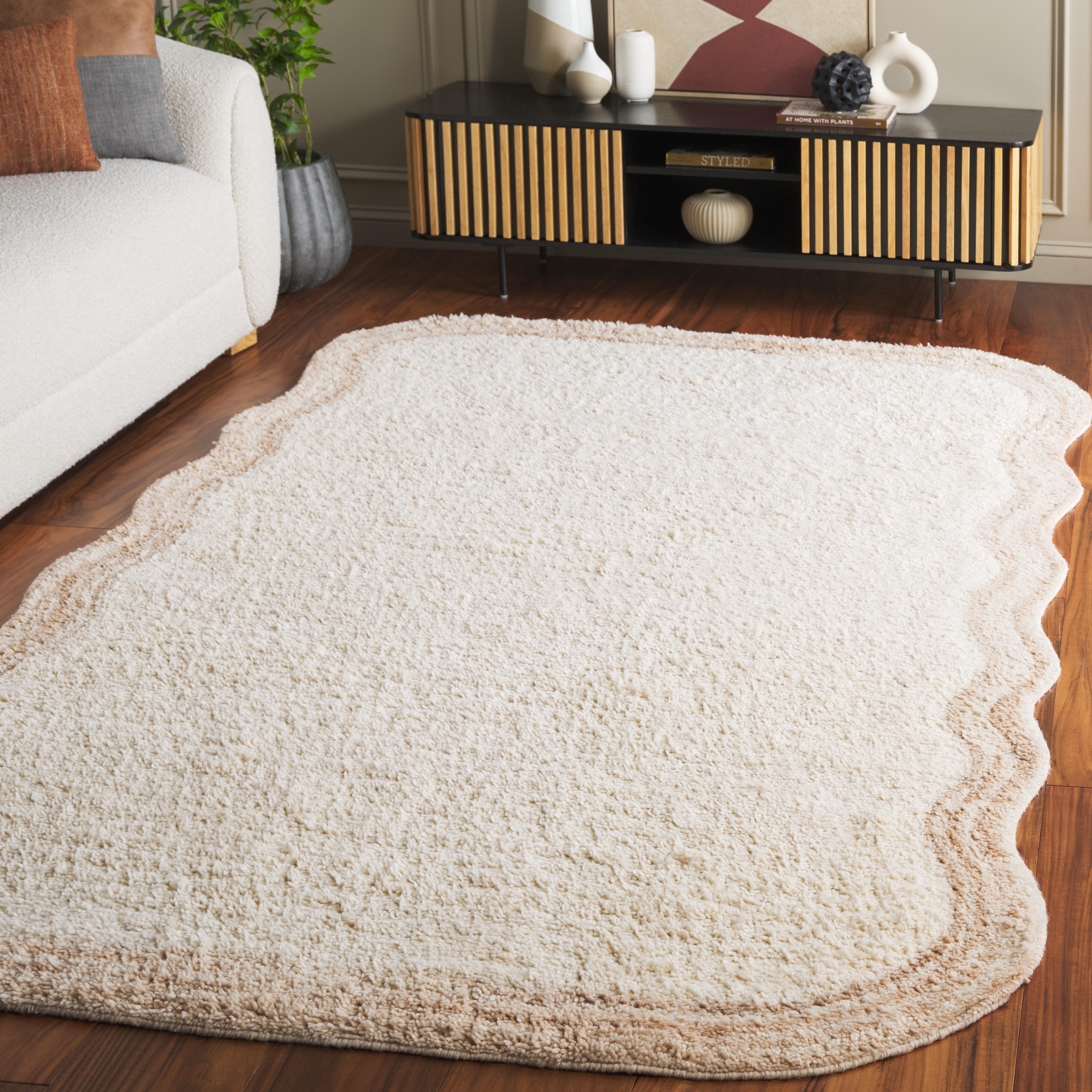 Safavieh Vermont Collection Oceane 8' x 10' Area Rug, Ivory/Beige, large