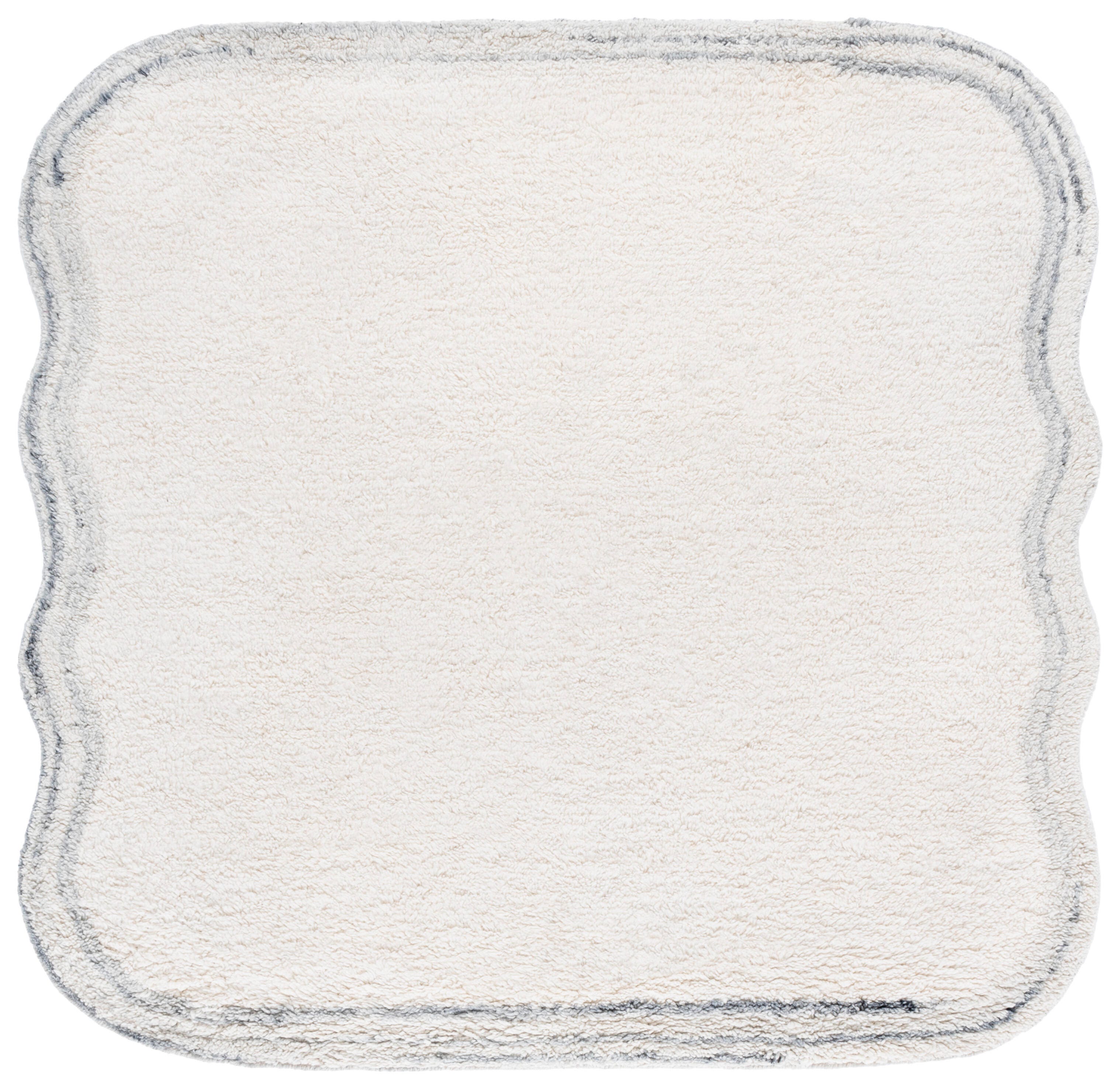 Safavieh Vermont Collection Oceane 6' x 6' Square Rug, Ivory/Gray, large