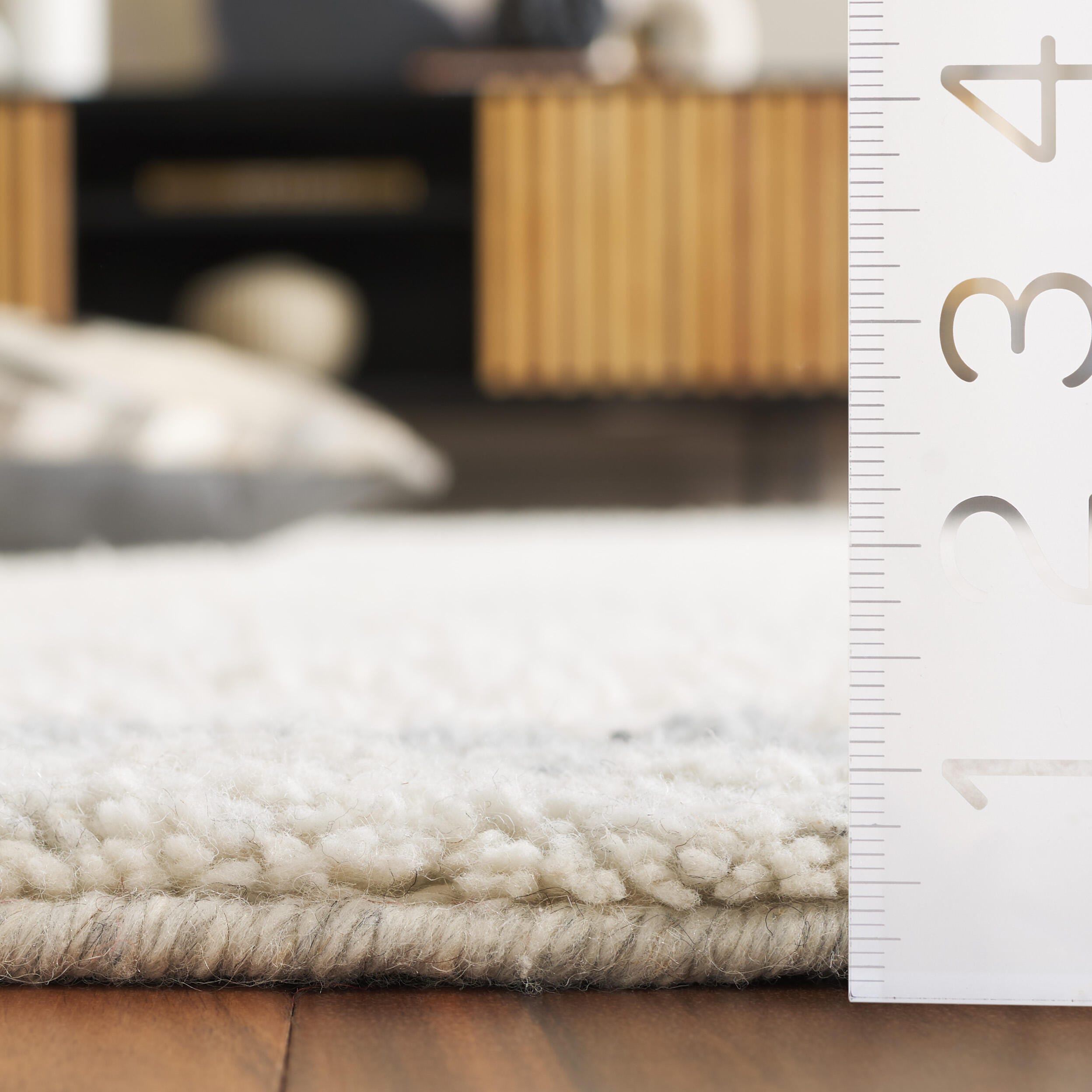 Safavieh Vermont Collection Oceane 6' x 6' Square Rug, Ivory/Gray, large