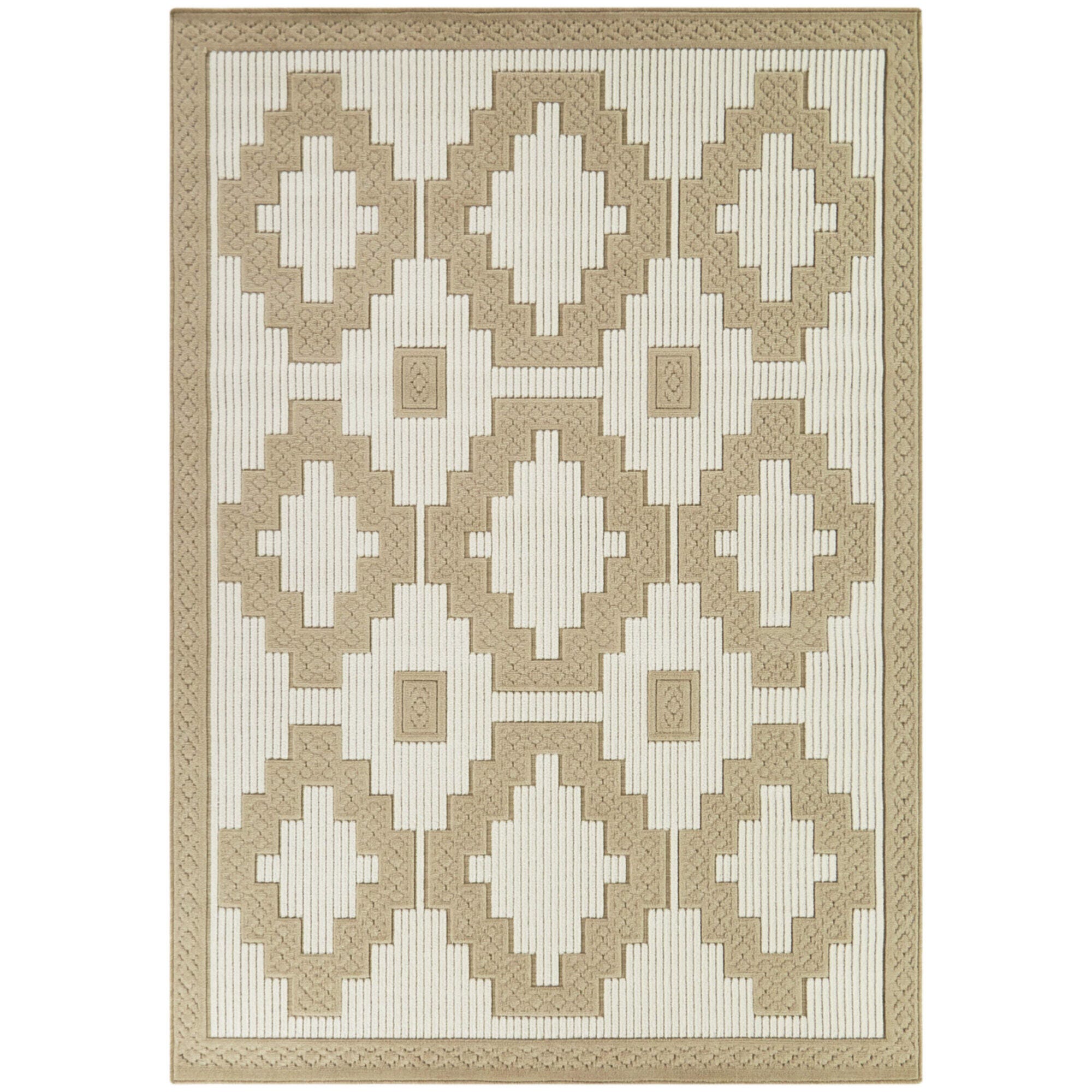 Balta Rugs Cernuda 5' 3" x 7' Area Rug, Cream, large