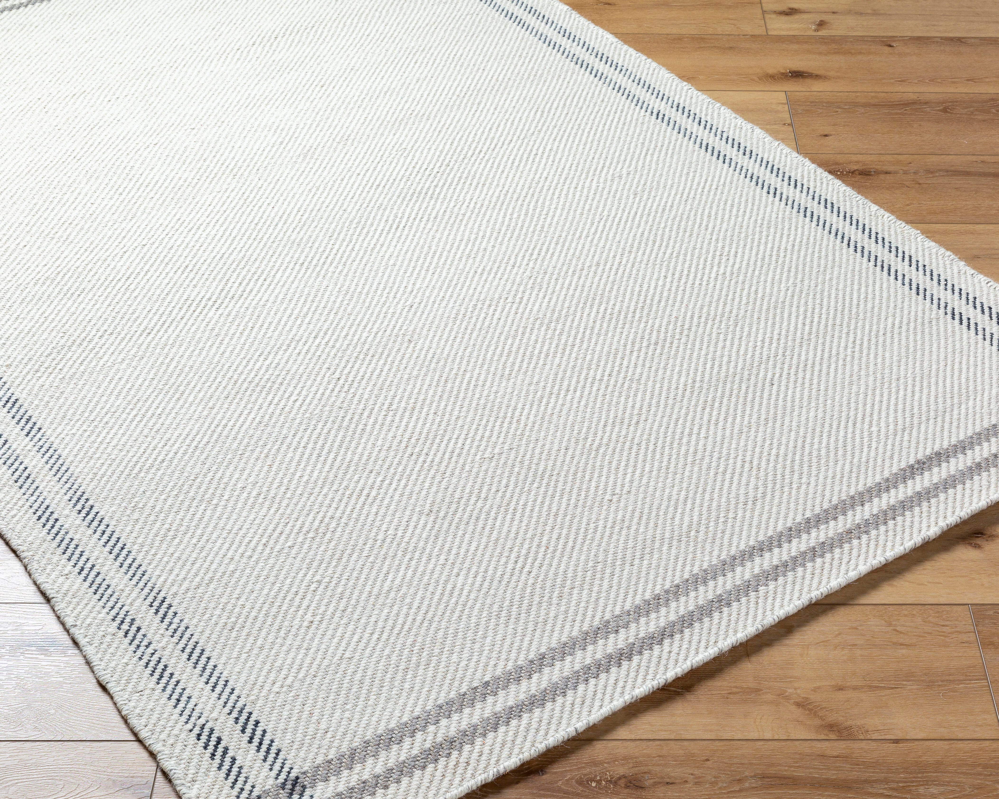 Livabliss Mardin Boarder 5' x 7'6" Area Rug, Light Gray, large