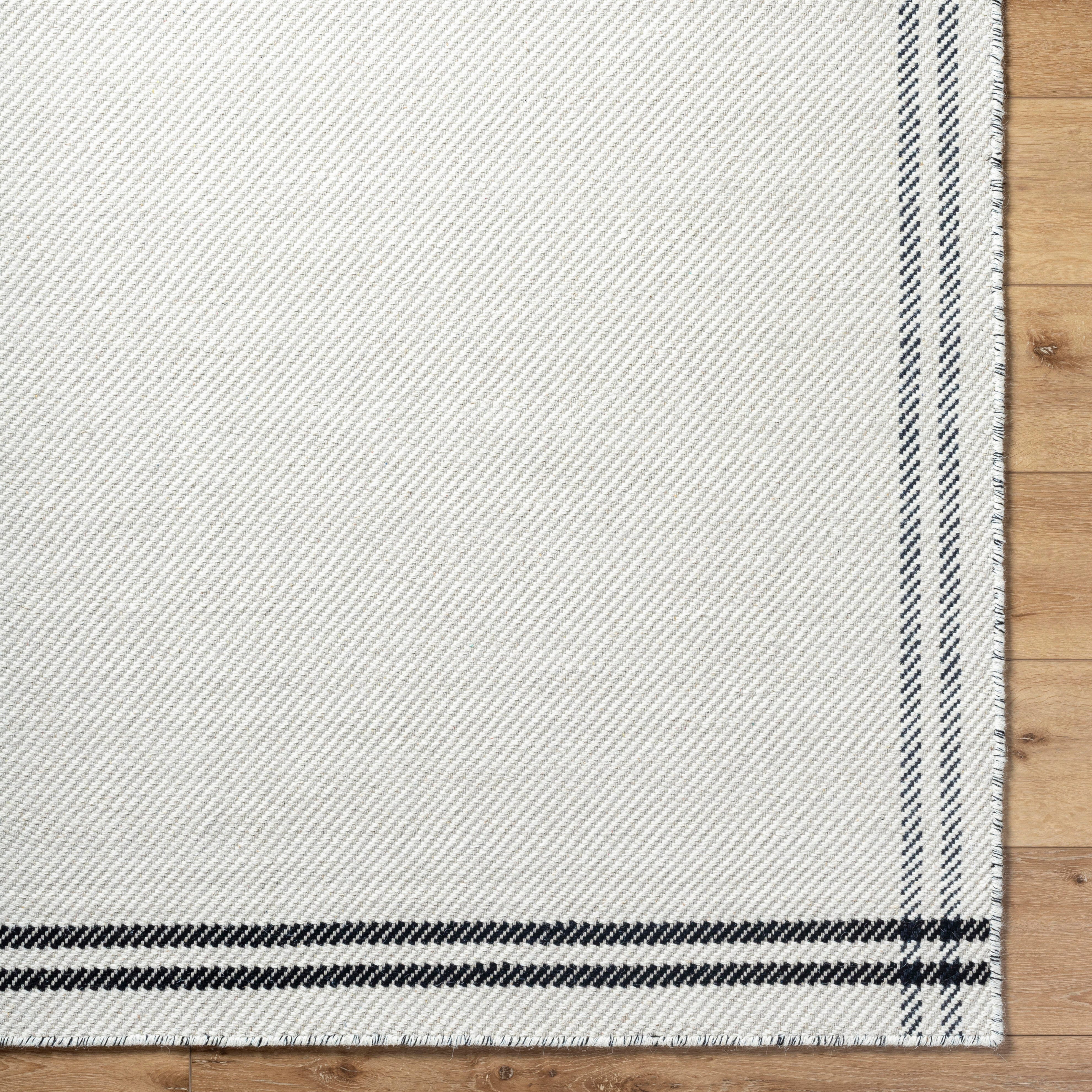 Livabliss Mardin Boarder 2'6" x 8' Area Rug, Light Gray/Charcoal, large