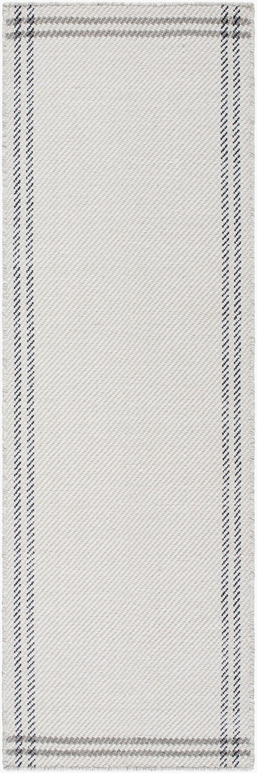 Livabliss Mardin Boarder 2'6" x 8' Area Rug, Light Gray, large