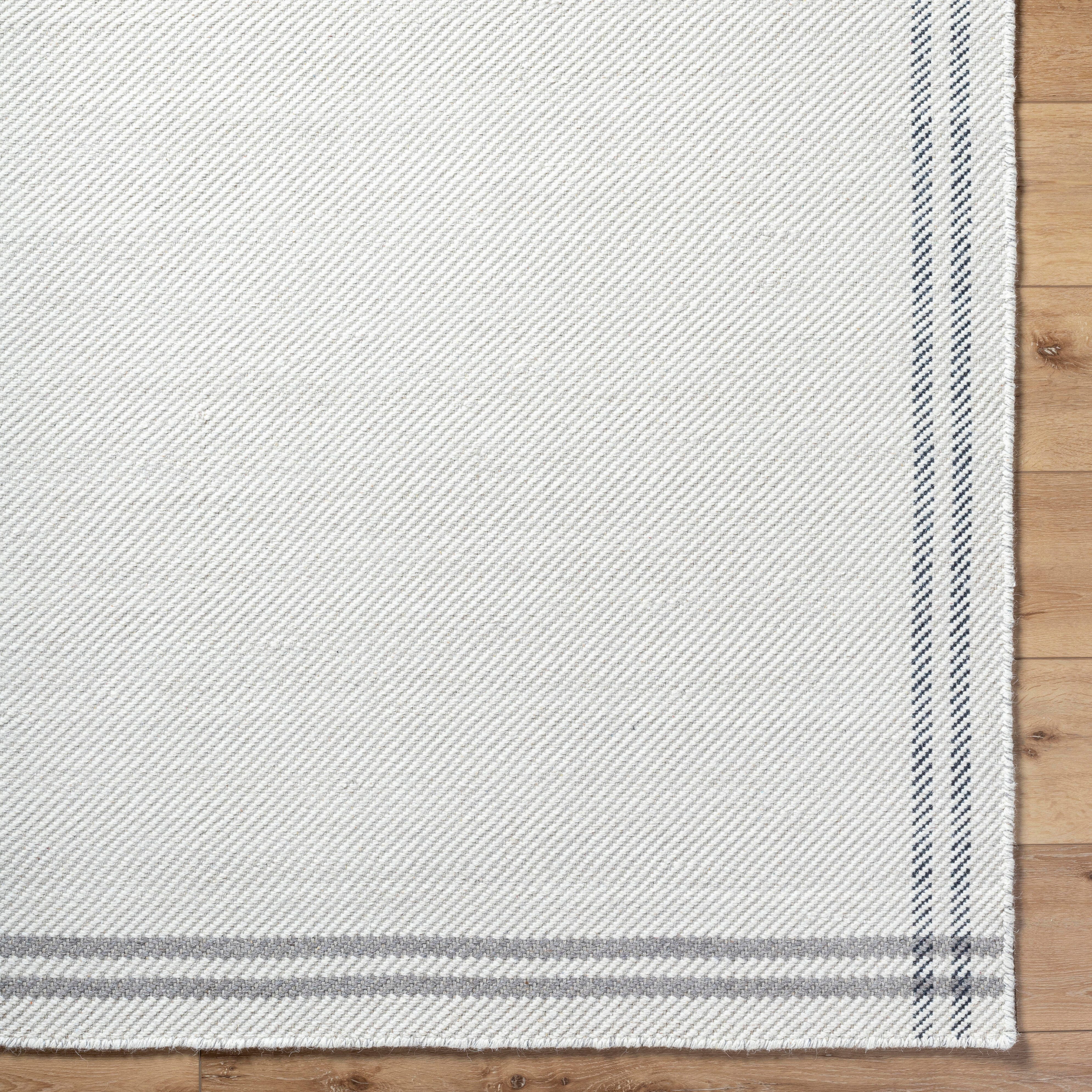 Livabliss Mardin Boarder 2'6" x 8' Area Rug, Light Gray, large