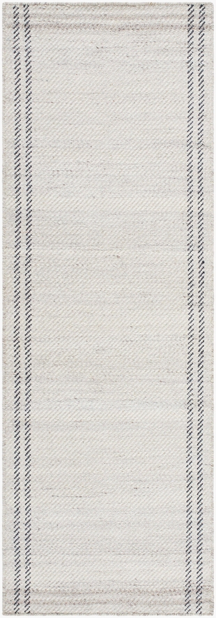 Livabliss Mardin Boarder 3'6" x 5'6" Area Rug, Gray/Ivory/Black, large