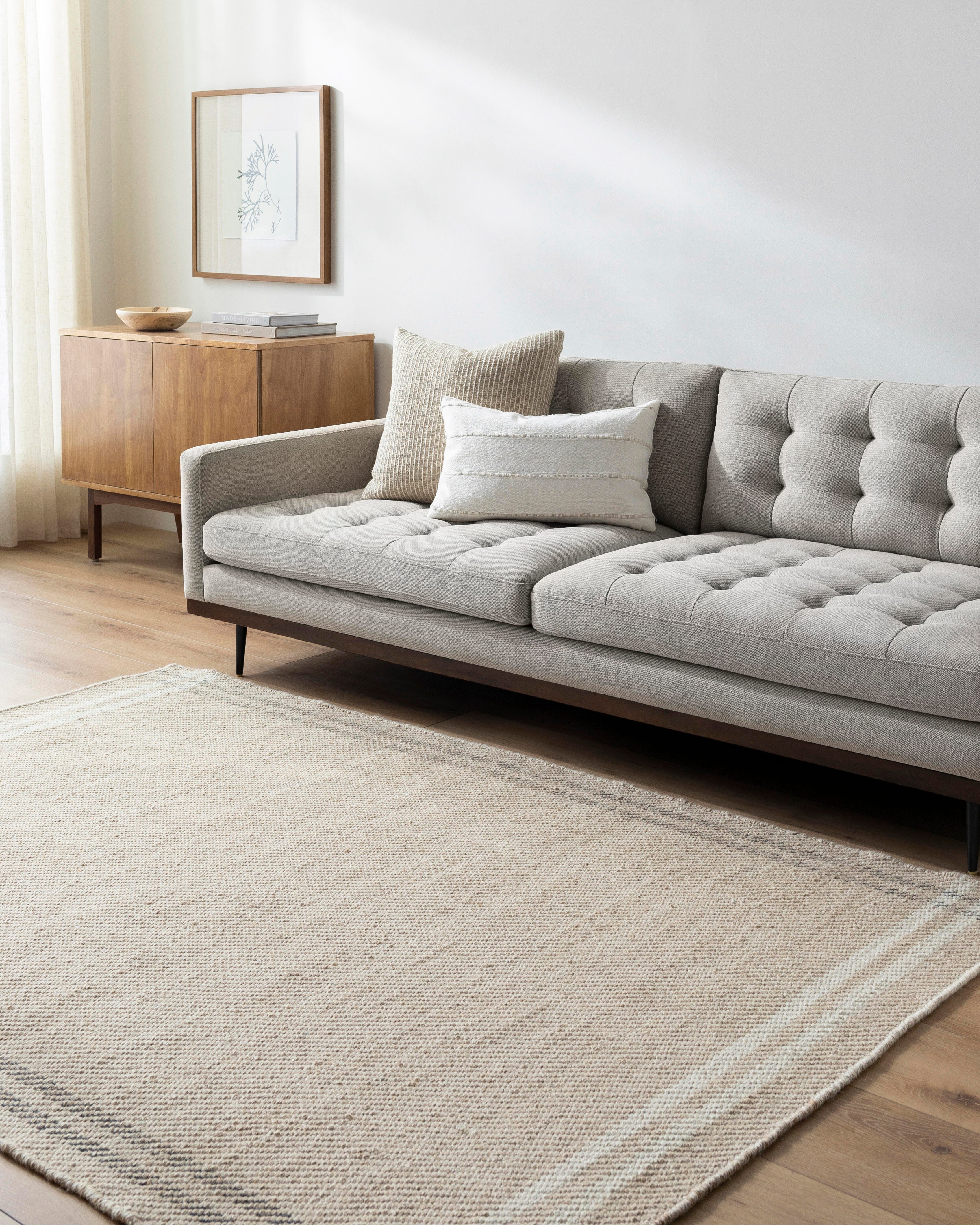 Livabliss Mardin Boarder 5' x 7'6" Area Rug, Light Beige/Ivory/Black, large
