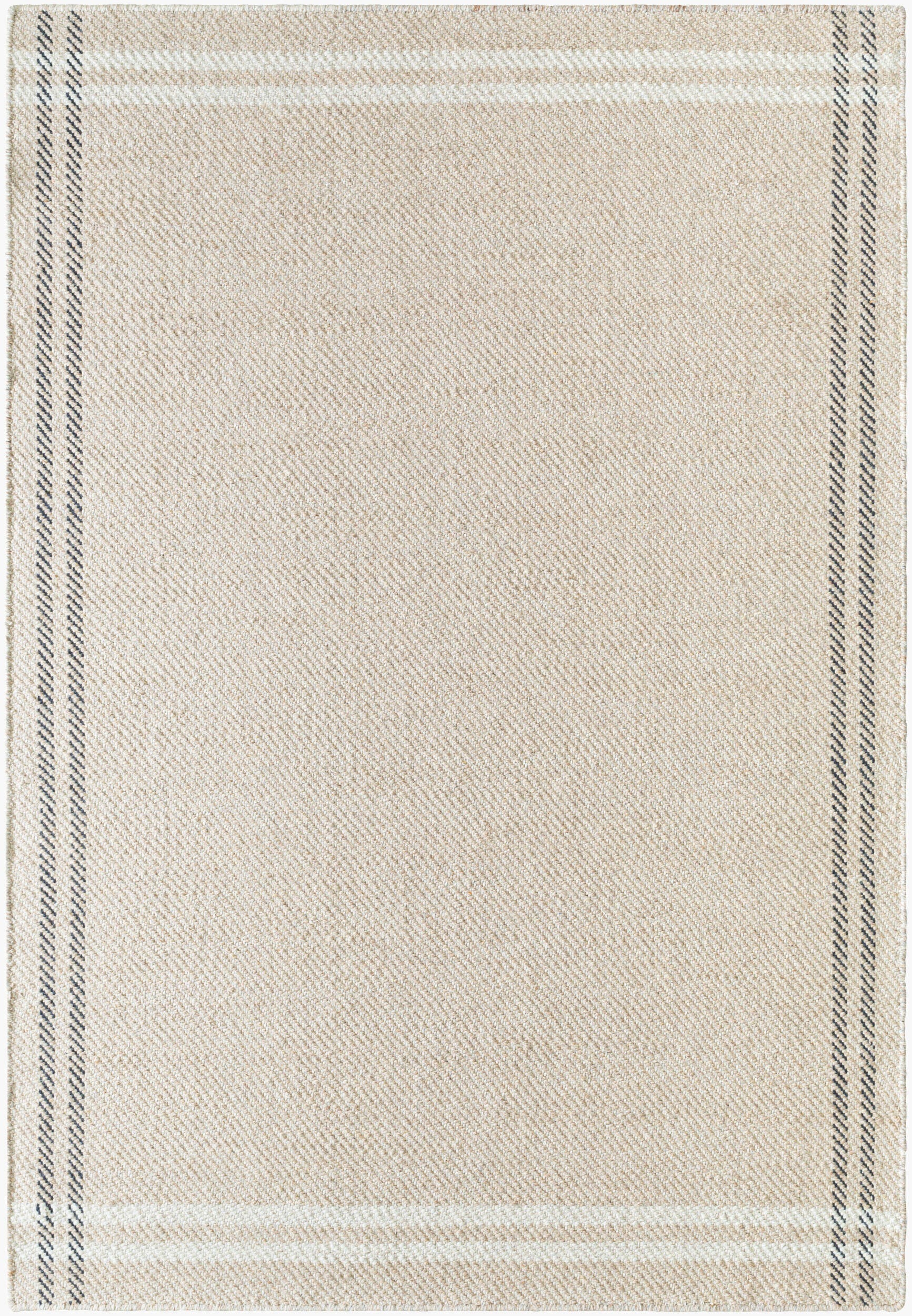 Livabliss Mardin Boarder 5' x 7'6" Area Rug, Light Beige/Ivory/Black, large