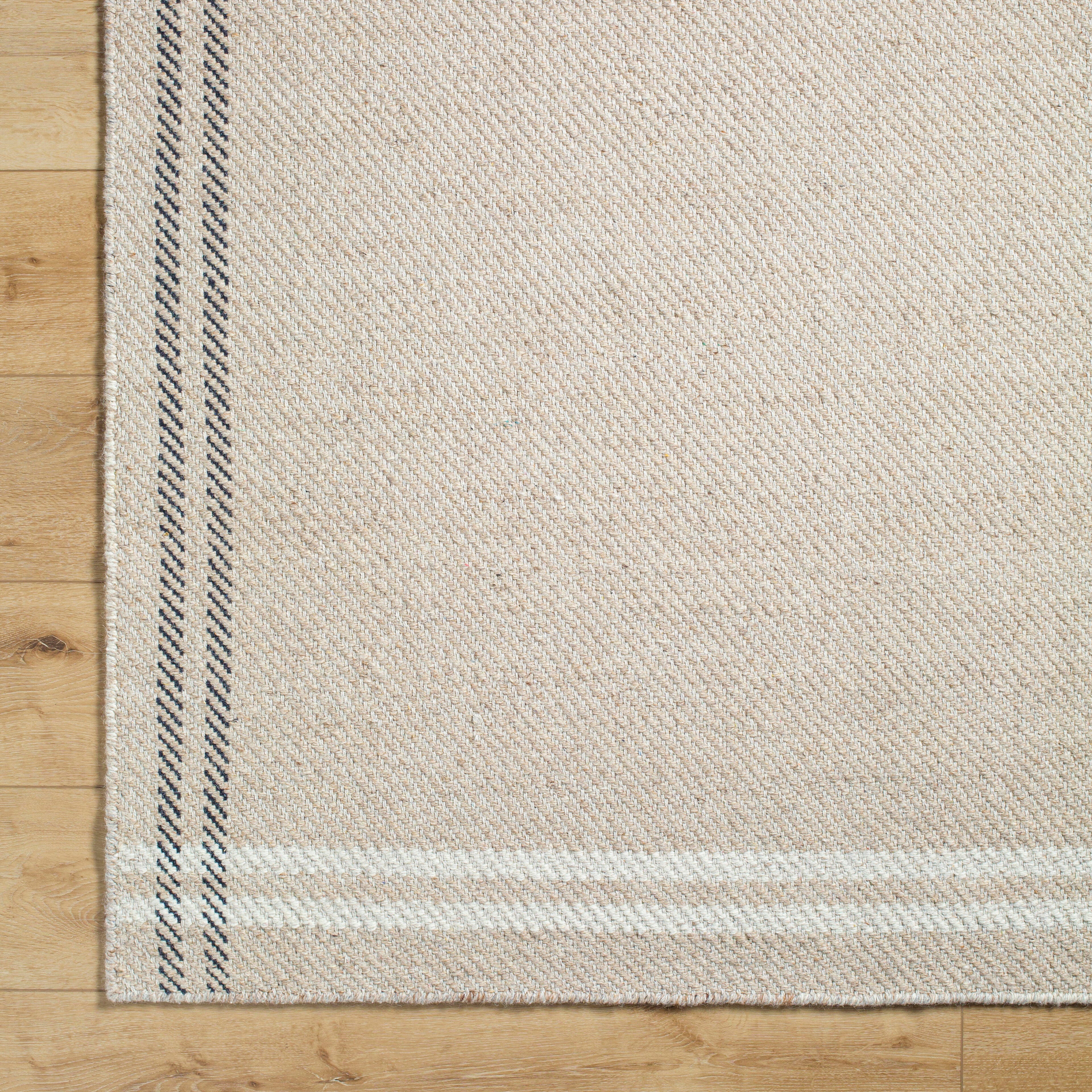 Livabliss Mardin Boarder 5' x 7'6" Area Rug, Light Beige/Ivory/Black, large