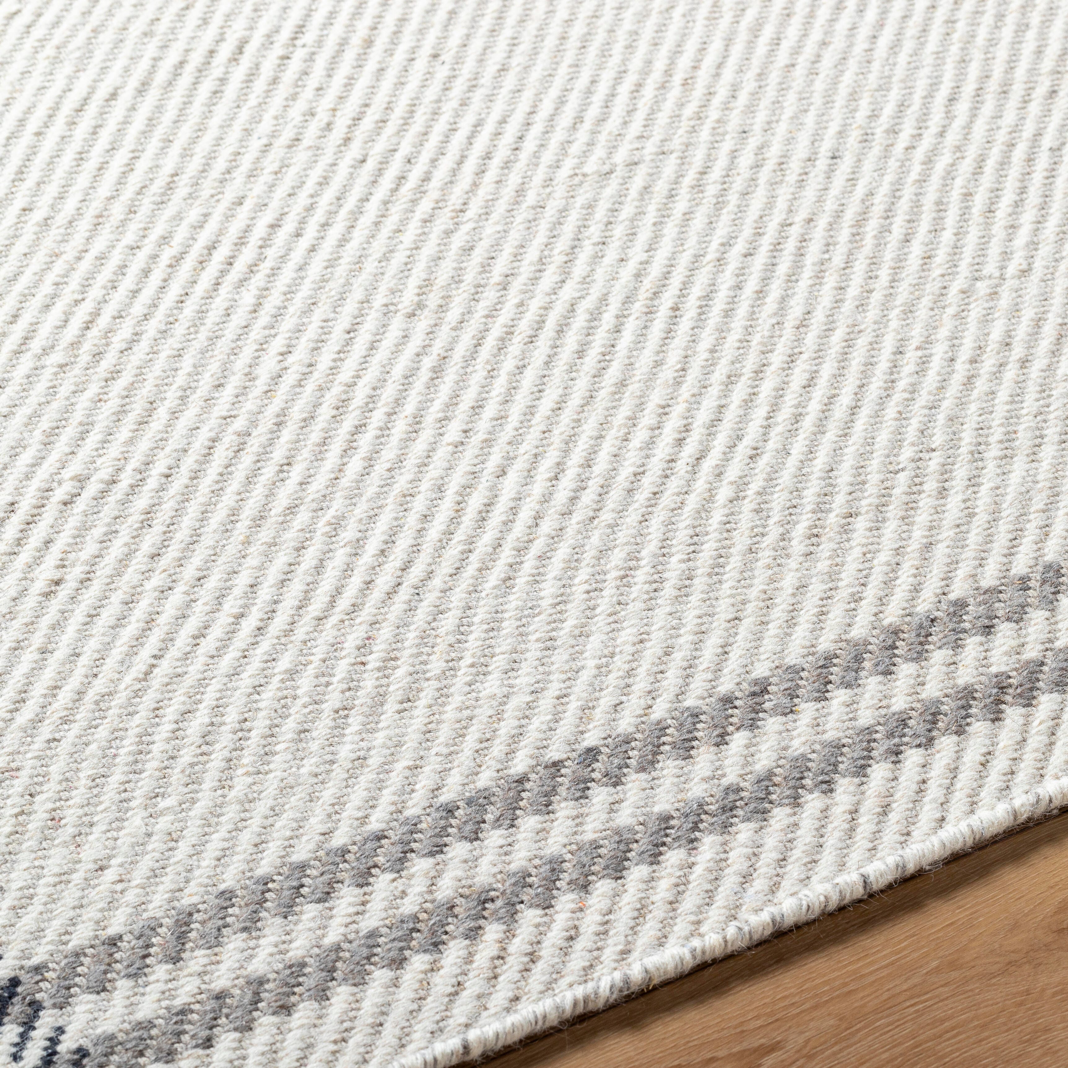 Livabliss Mardin Boarder 6' x 9' Area Rug, Light Gray, large