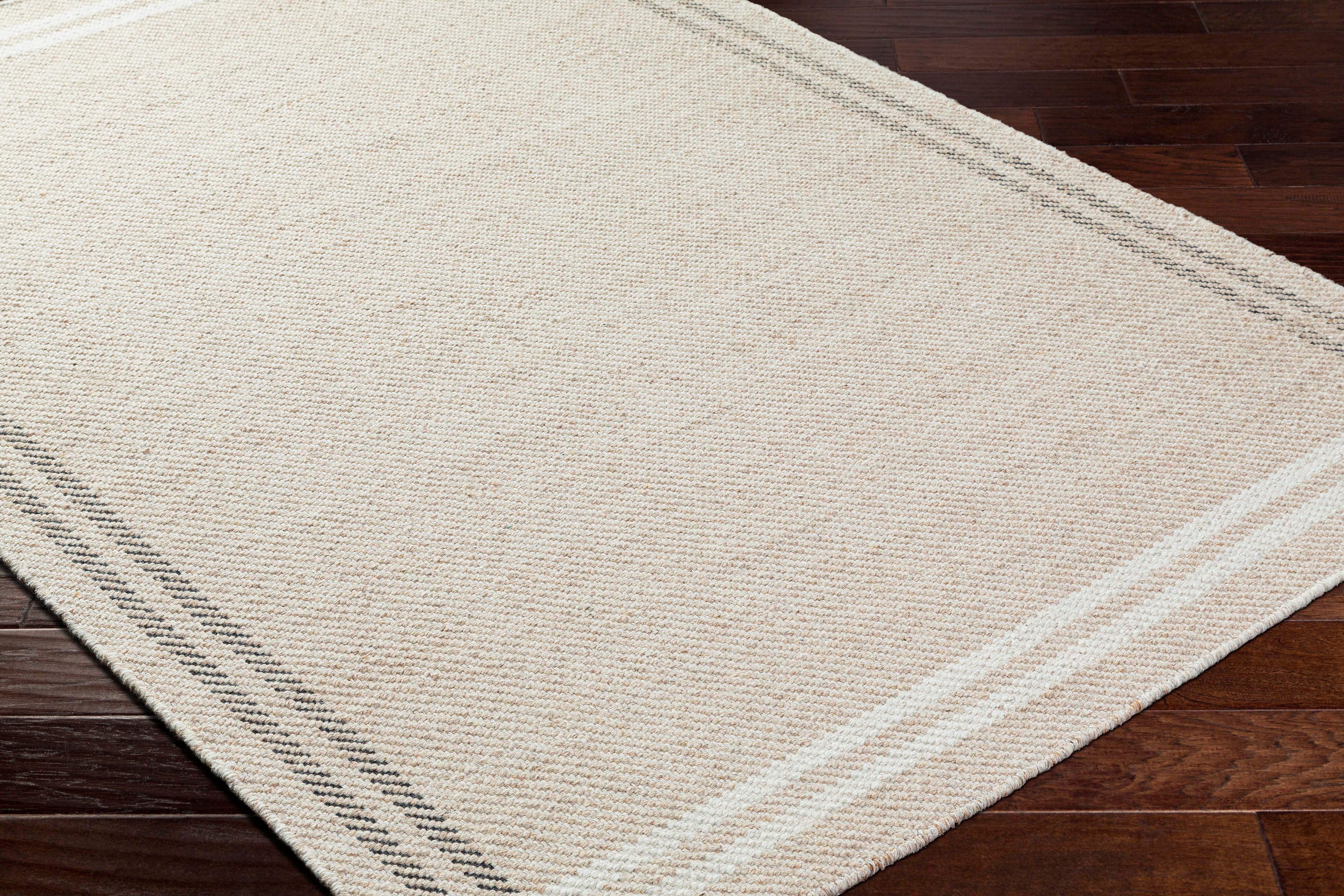 Livabliss Mardin Boarder 8' x 10' Area Rug, Light Beige/Ivory/Black, large