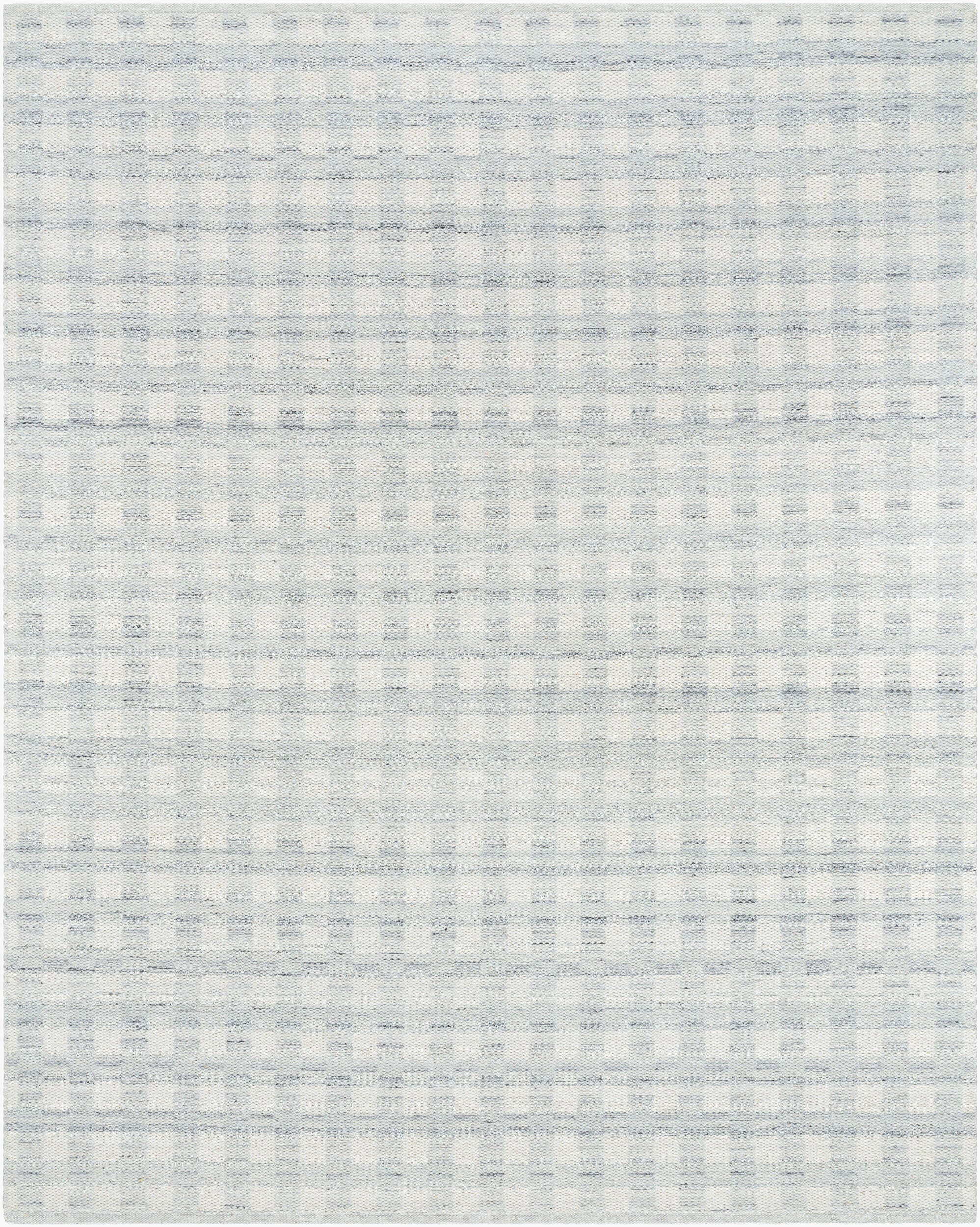 Livabliss Mardin Checkered 2' x 3' Area Rug, Ivory/Light Slate, large