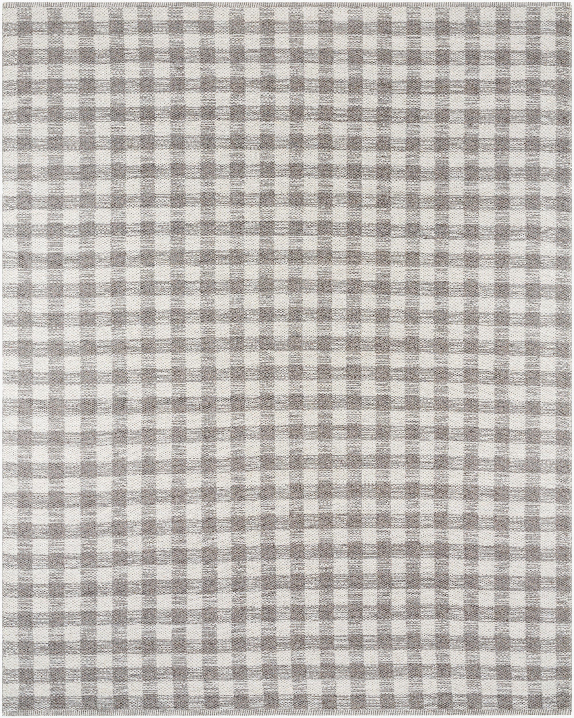 Livabliss Mardin Checkered 2' x 3' Area Rug, Ivory, large
