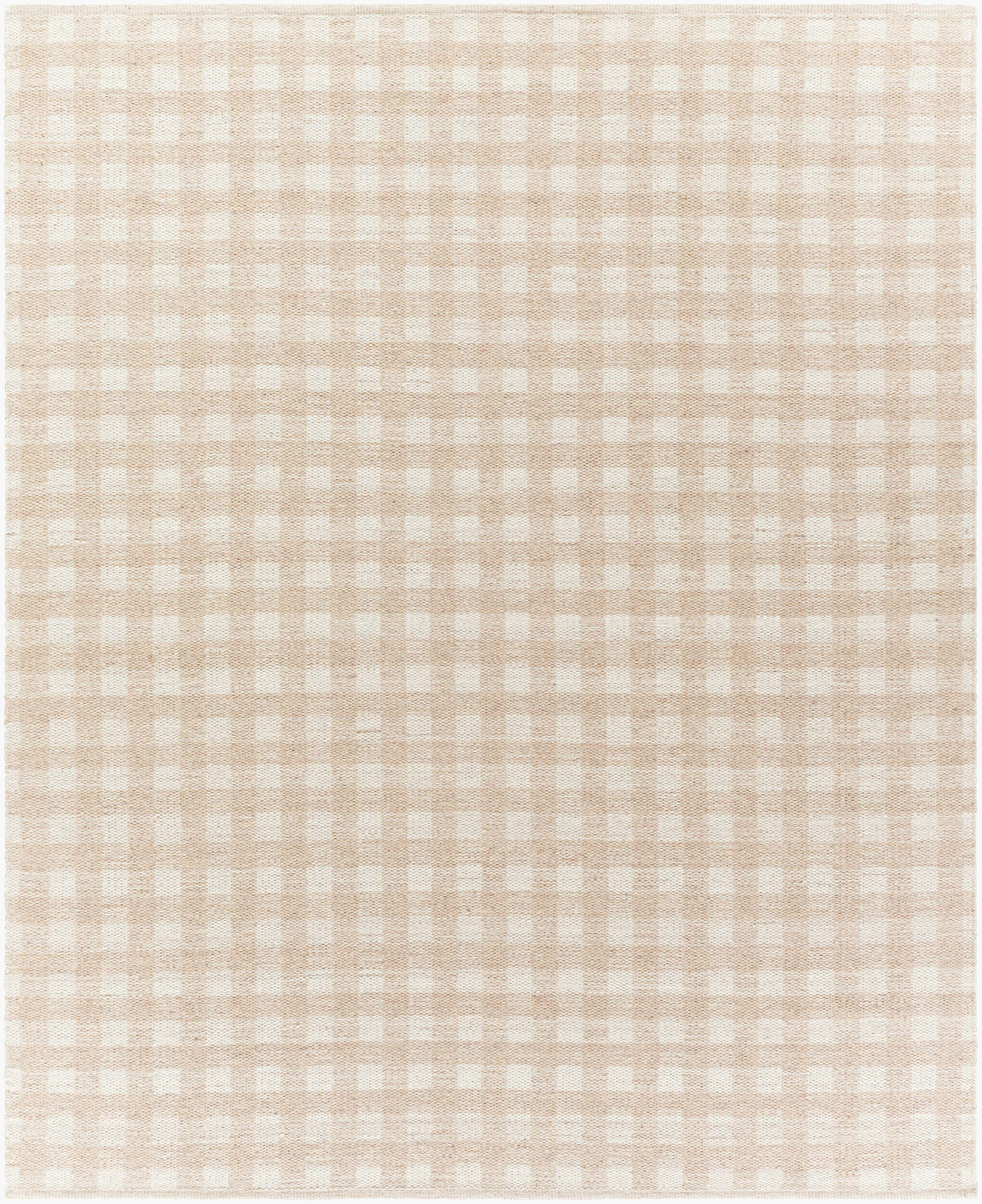 Livabliss Mardin Checkered 8' x 10' Area Rug, Light Ivory, large