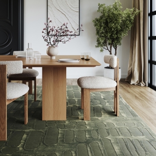 Nuloom Belen 4' x 6' Area Rug, Forest Green, rollover