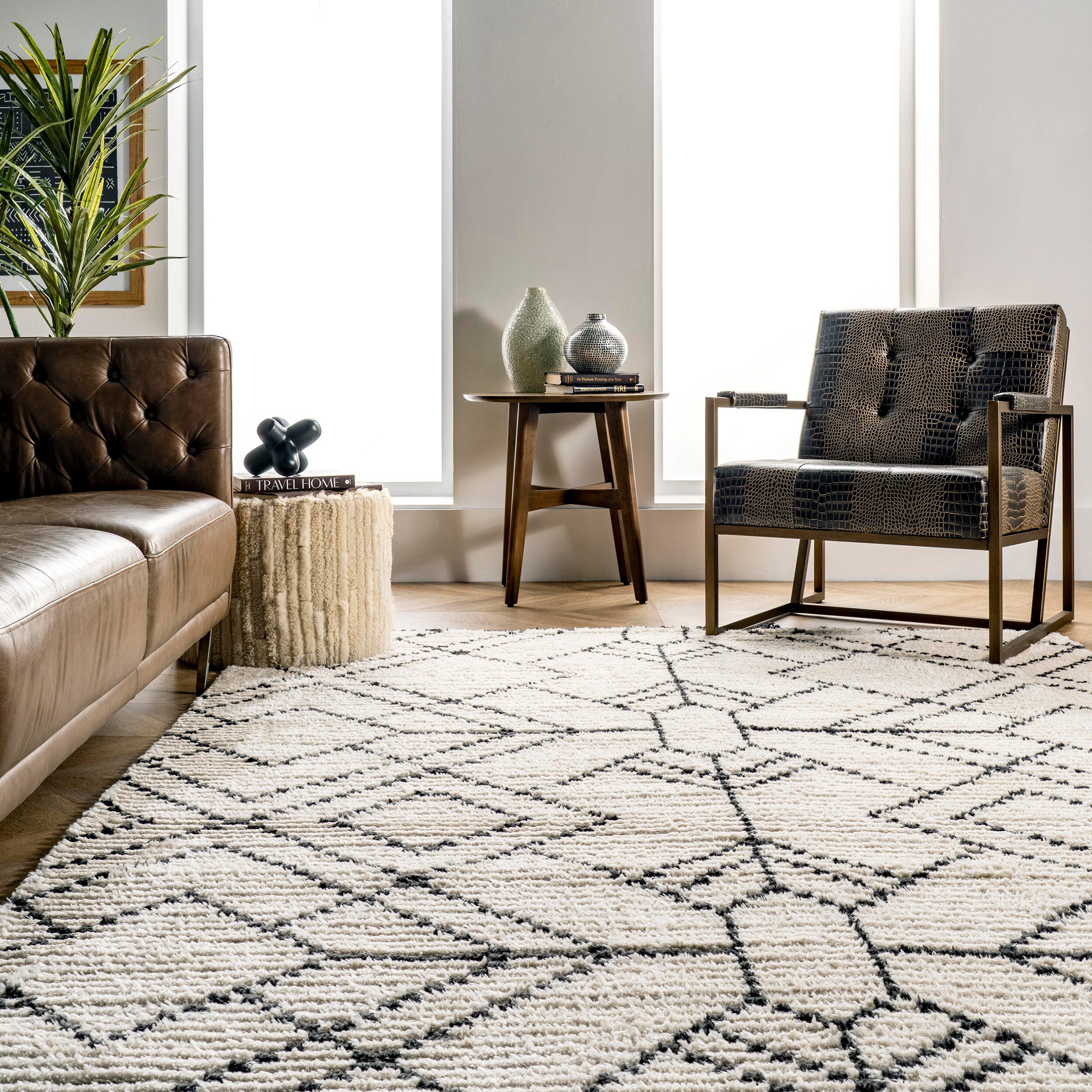 Nuloom Carlina 5' x 8' Area Rug, Beige, large