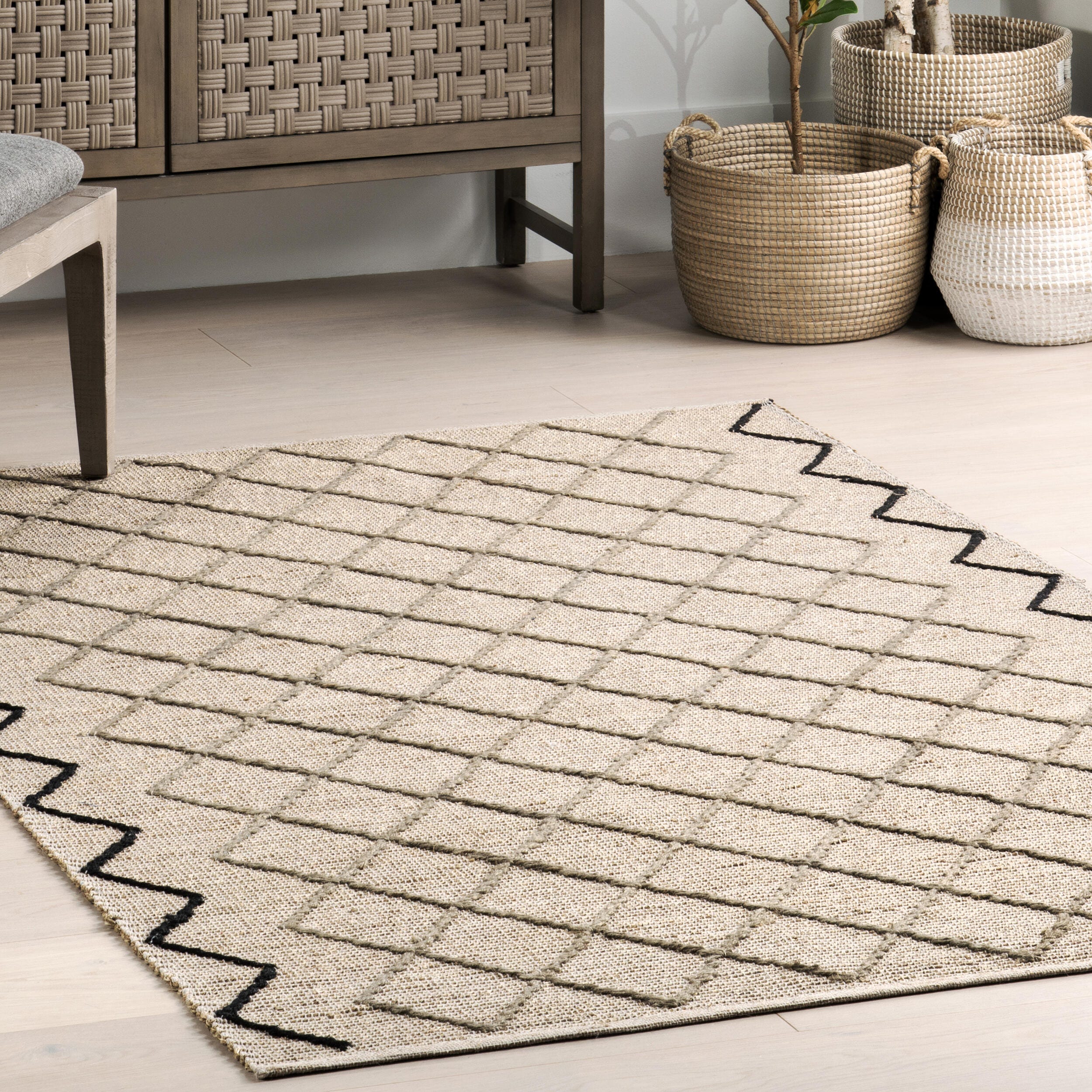 nuLOOM Asa 5' x 8' Area Rug, Ivory, large