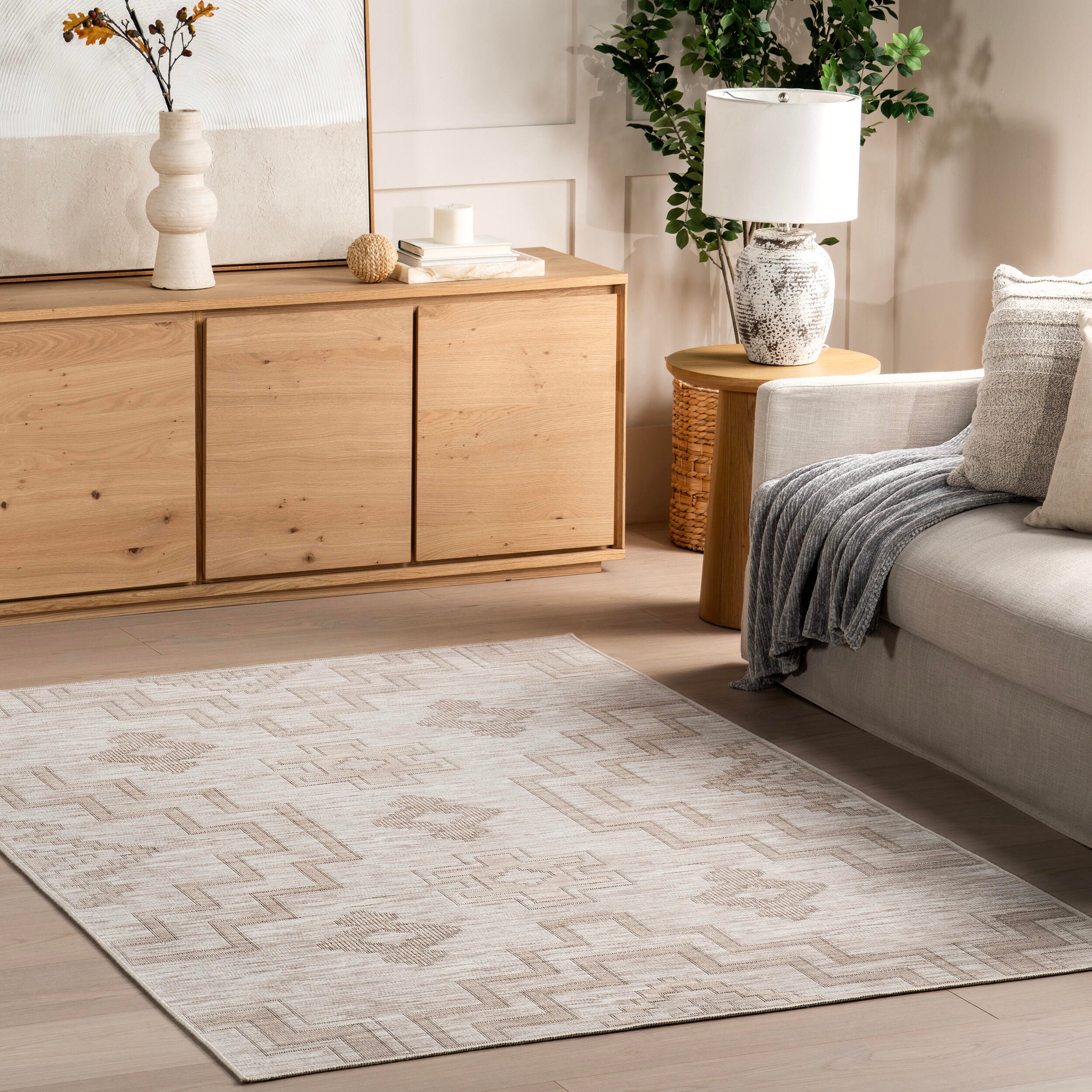 nuLOOM Avni 7' x 9' Area Rug, Ivory, large