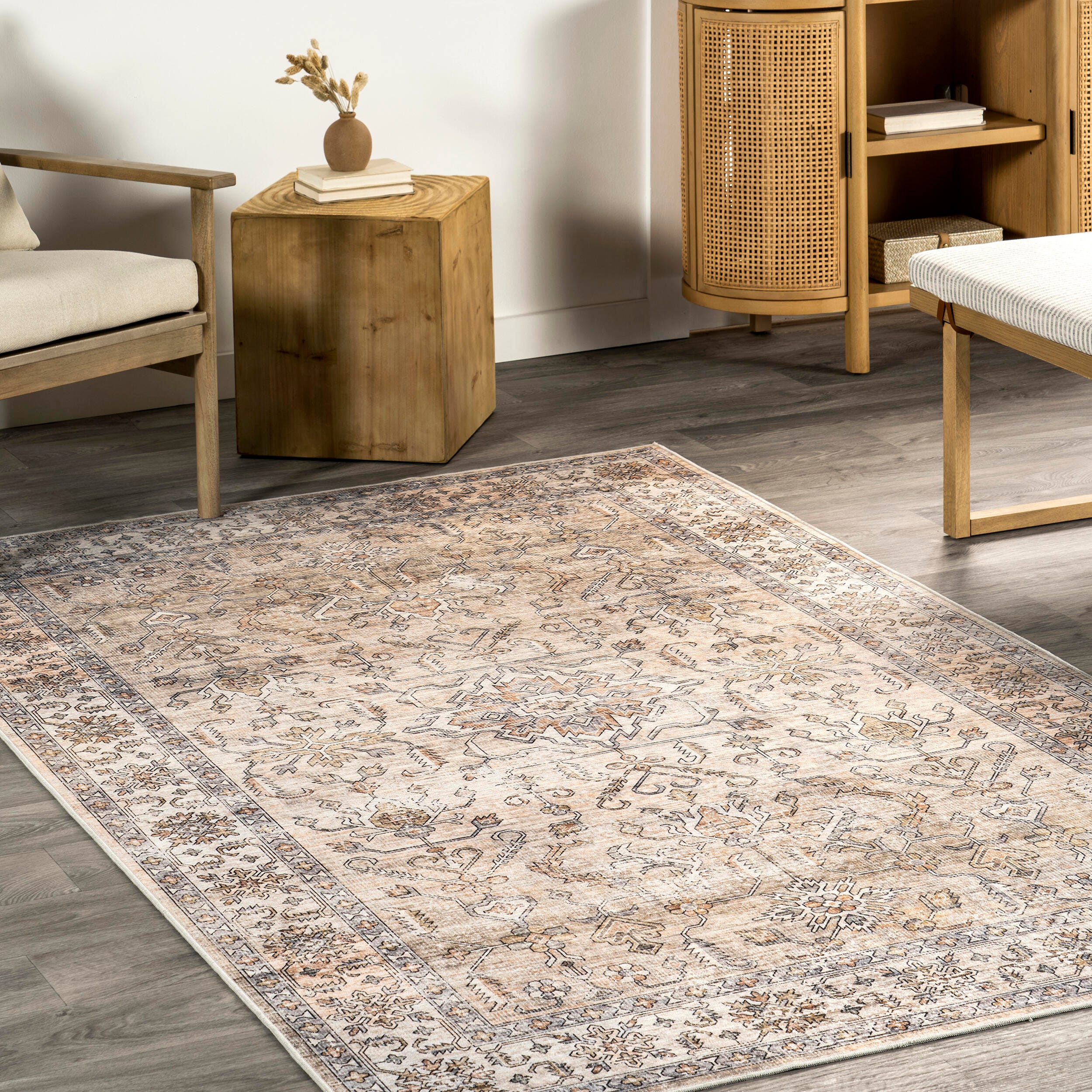 nuLOOM Britt 4' x 6' Area Rug, Light Orange, large