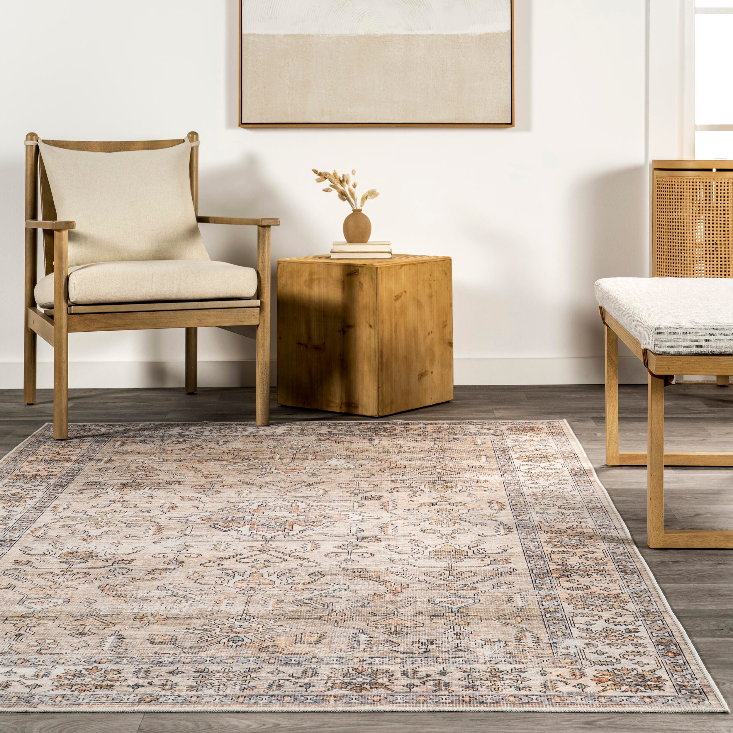 nuLOOM Britt 5' x 8' Area Rug, Light Orange, large
