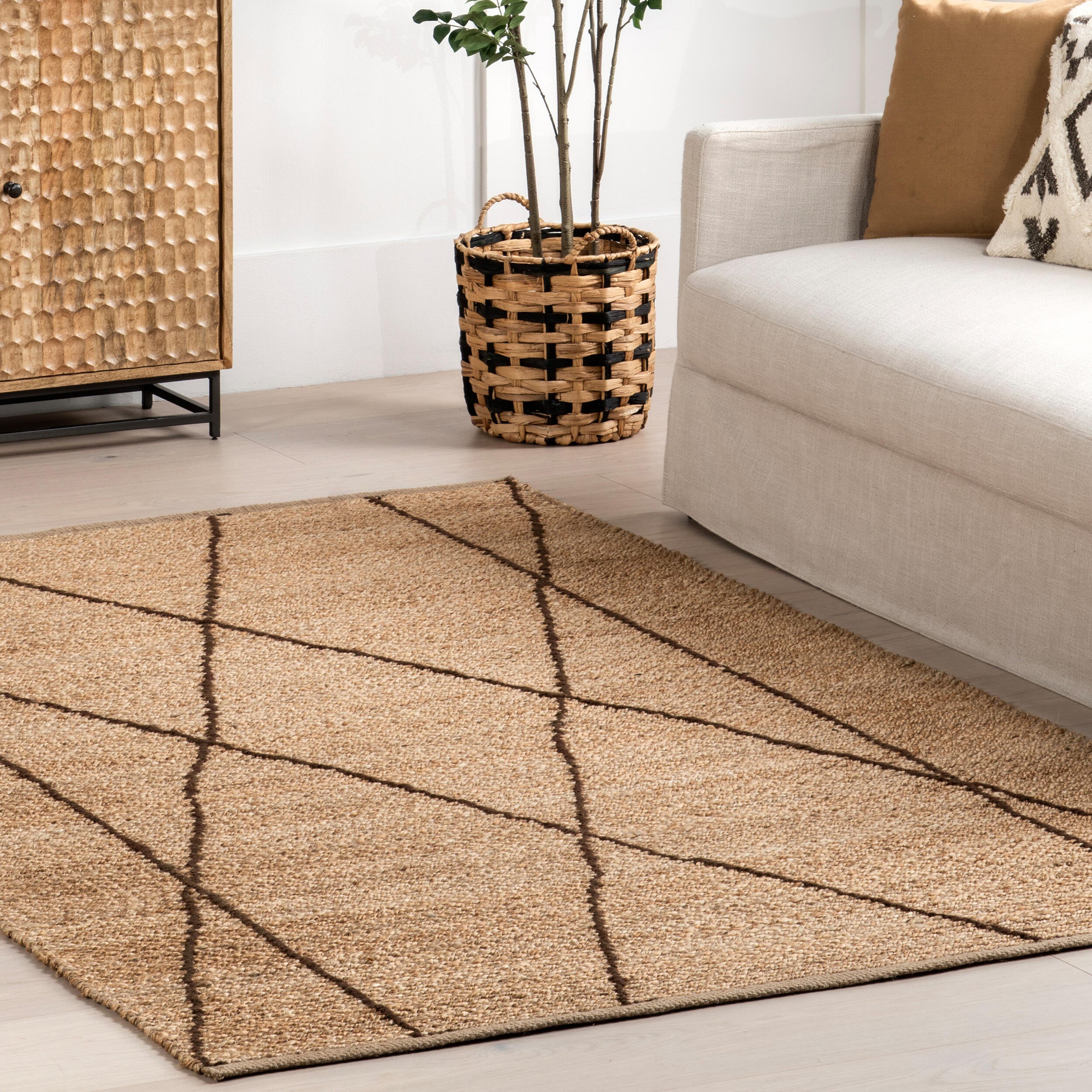 nuLOOM Calanthe 4' x 6' Area Rug, Natural, large