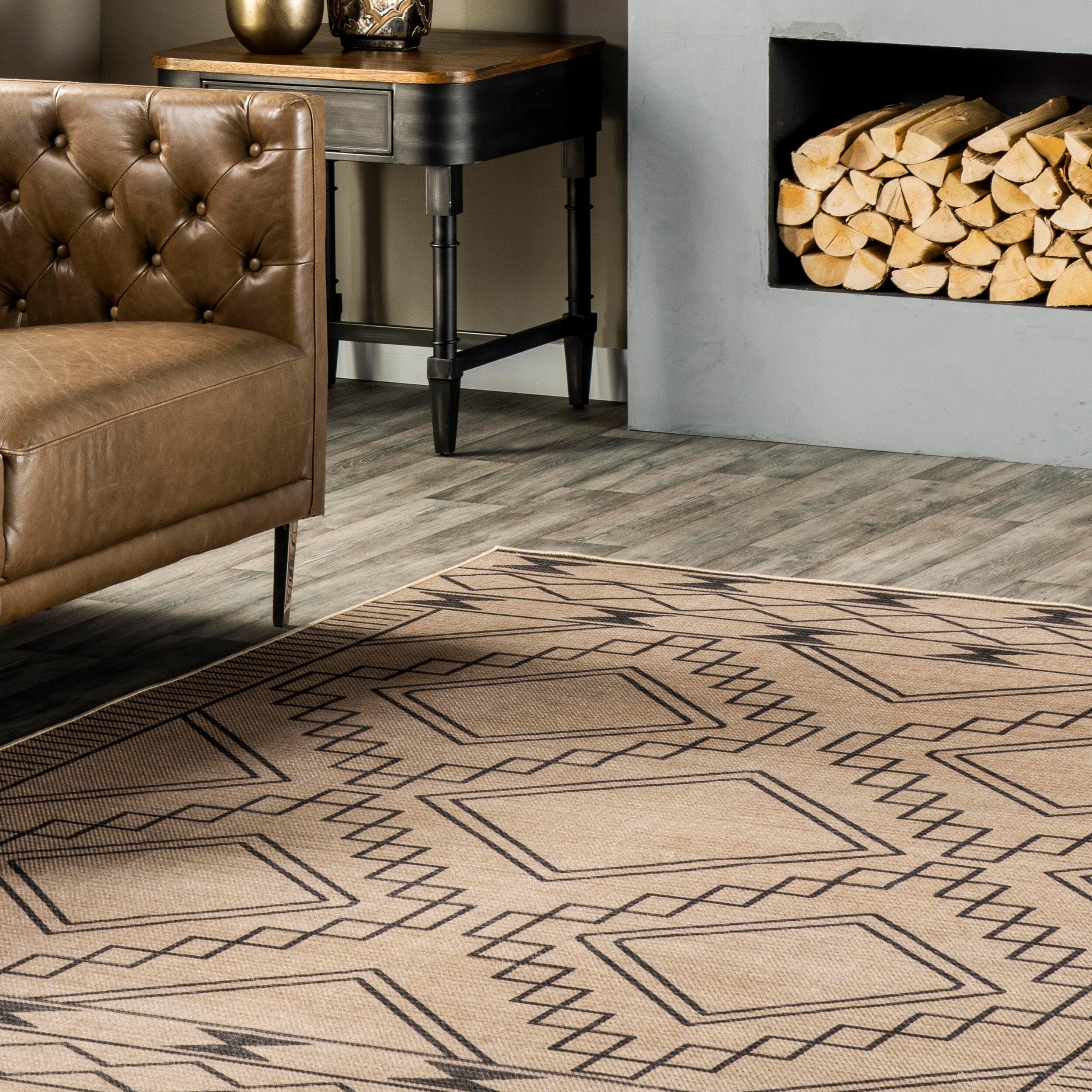 nuLOOM Elin 5' x 8' Area Rug, Natural, large