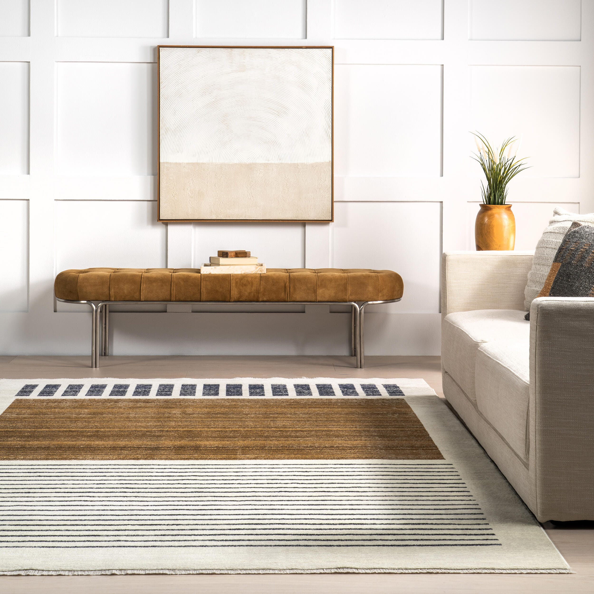 nuLOOM Keeva 4' x 6' Area Rug, Beige, large
