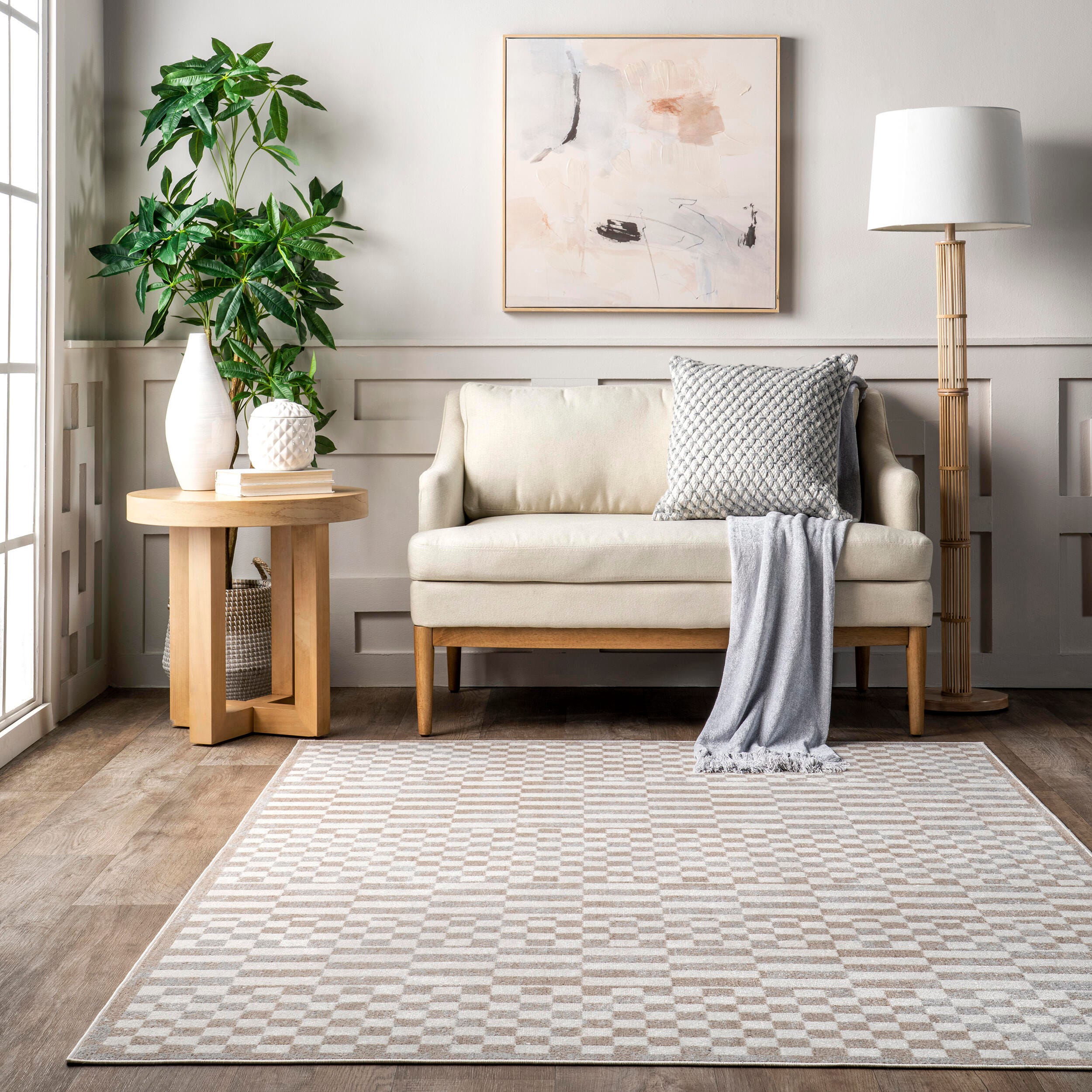 nuLOOM Nikita 4' x 6' Area Rug, Beige, large