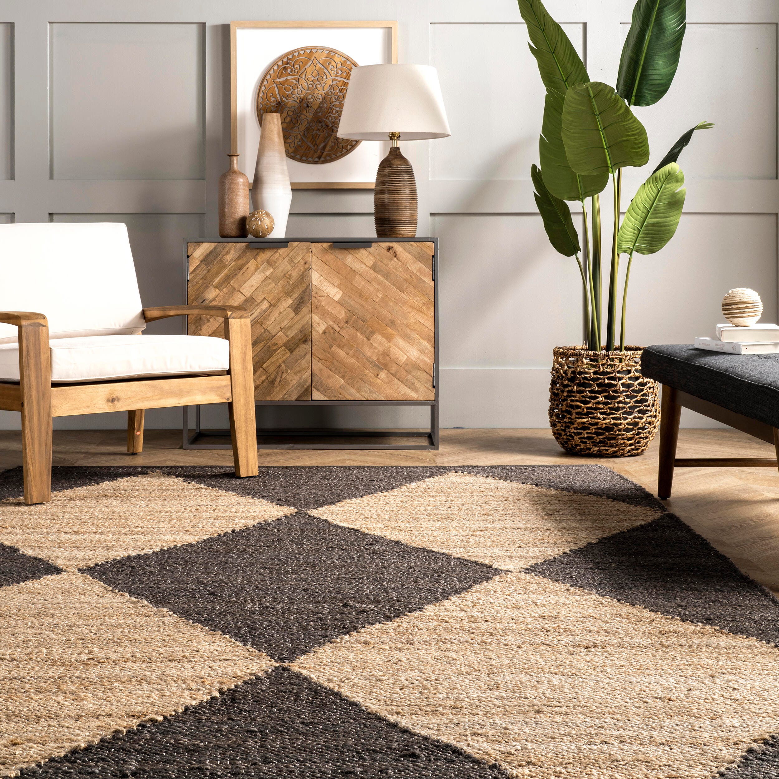 nuLOOM Pandora 4' x 6' Area Rug, Black, large