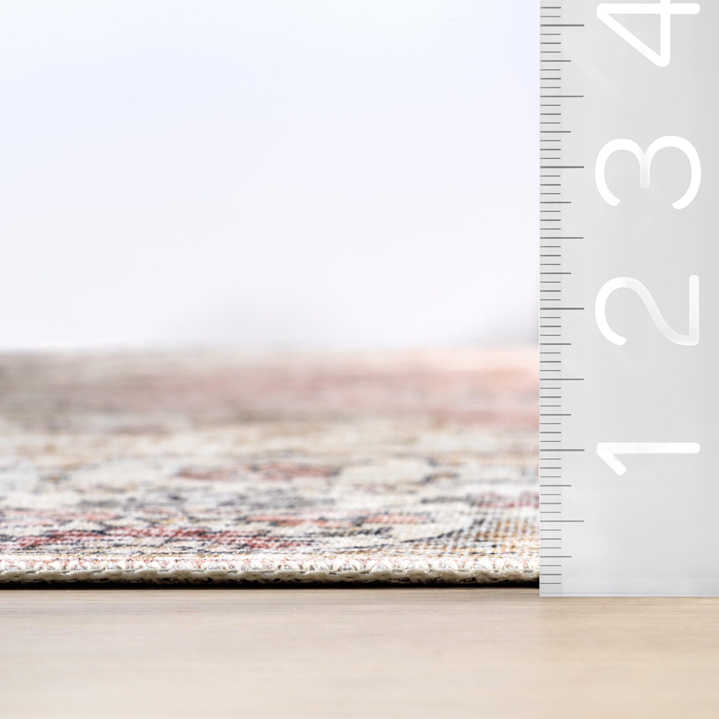 nuLOOM Teja 4' x 6' Area Rug, Peach, large