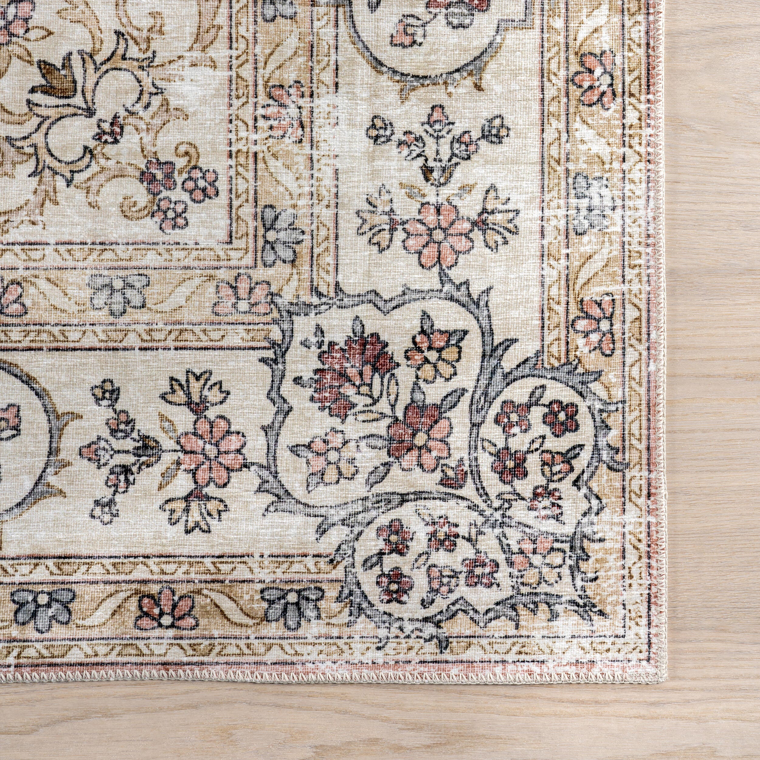 nuLOOM Teja 5' x 8' Area Rug, Peach, large