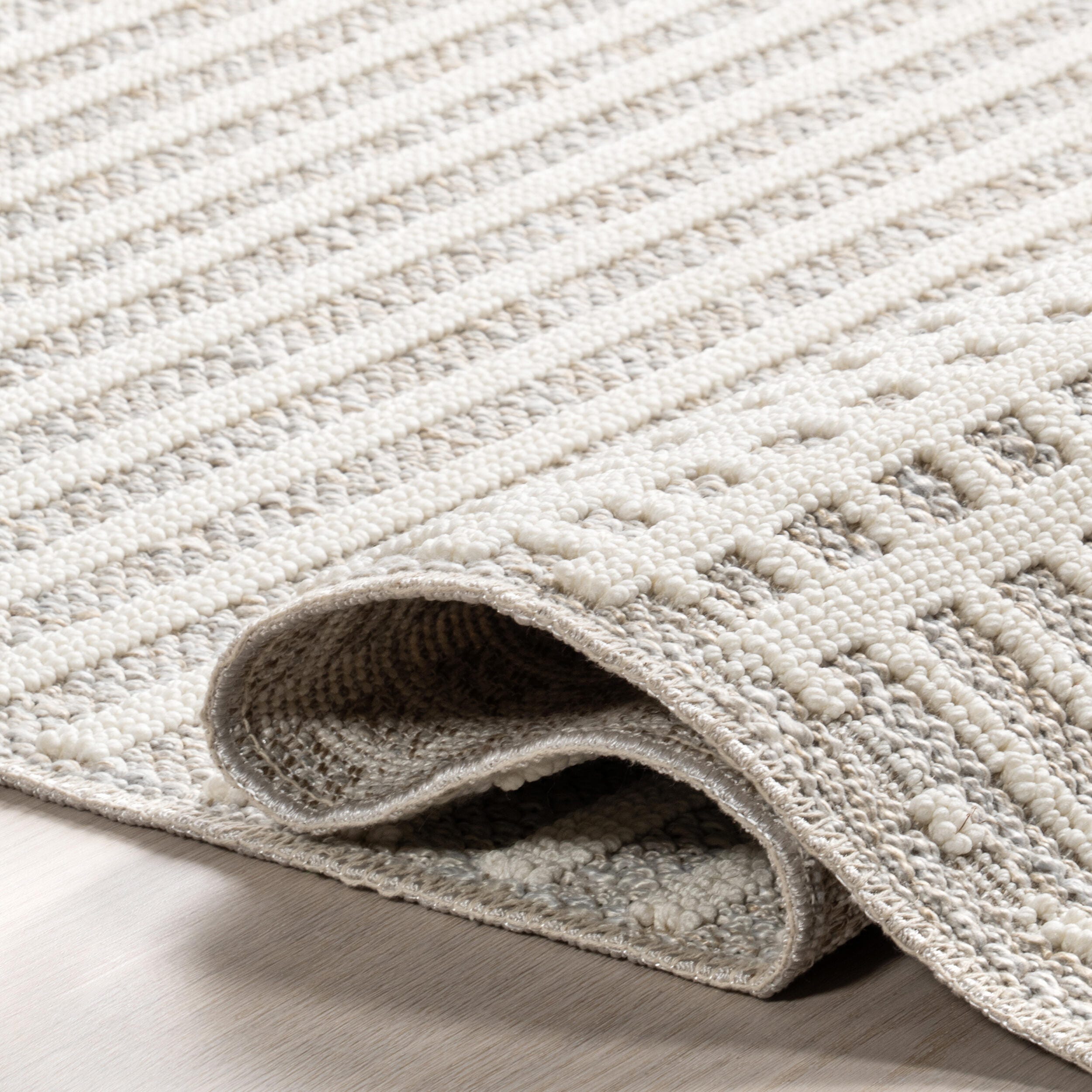 nuLOOM Yulia 2' x 6' Runner Rug, Light Gray, large