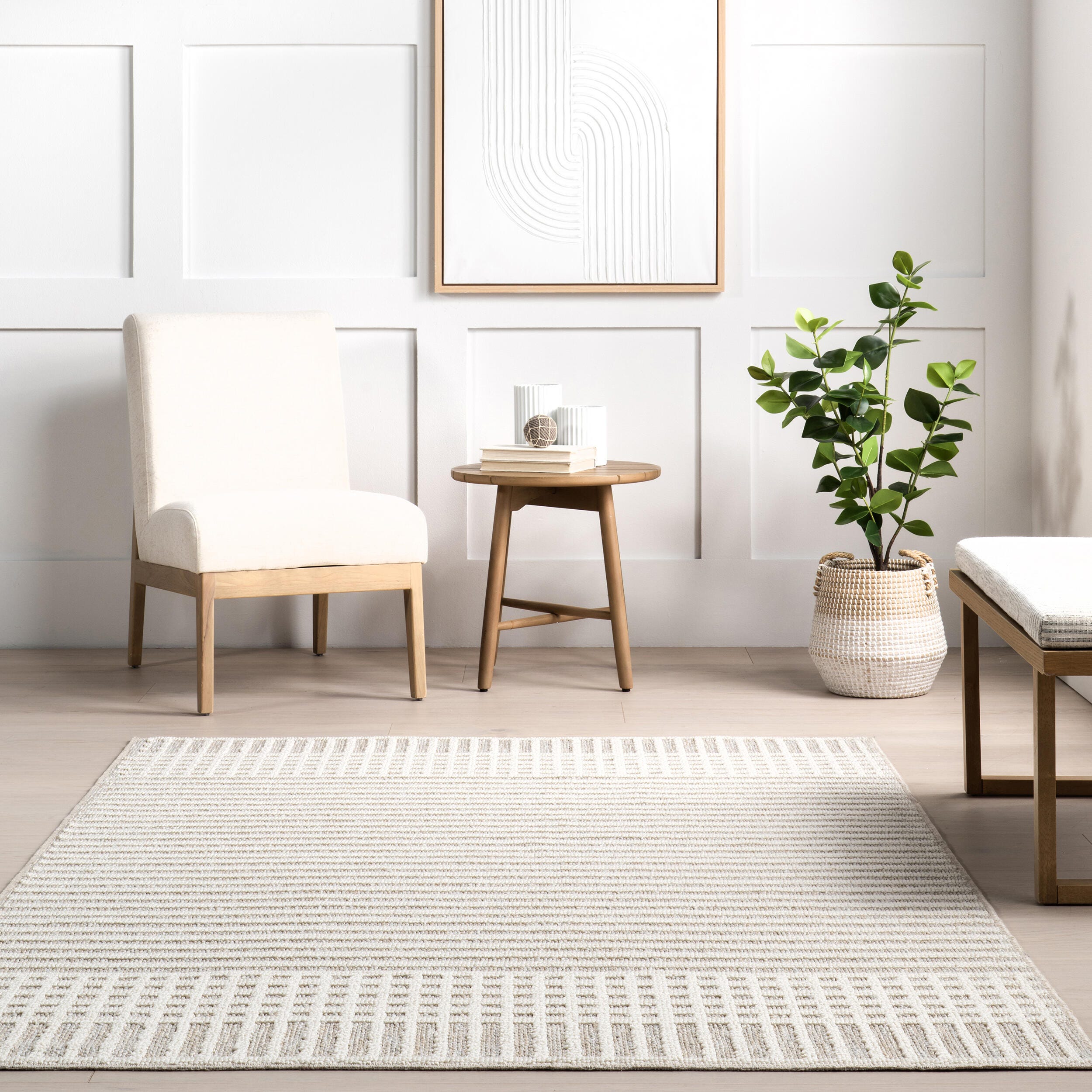 nuLOOM Yulia 8' x 10' Area Rug, Light Gray, large