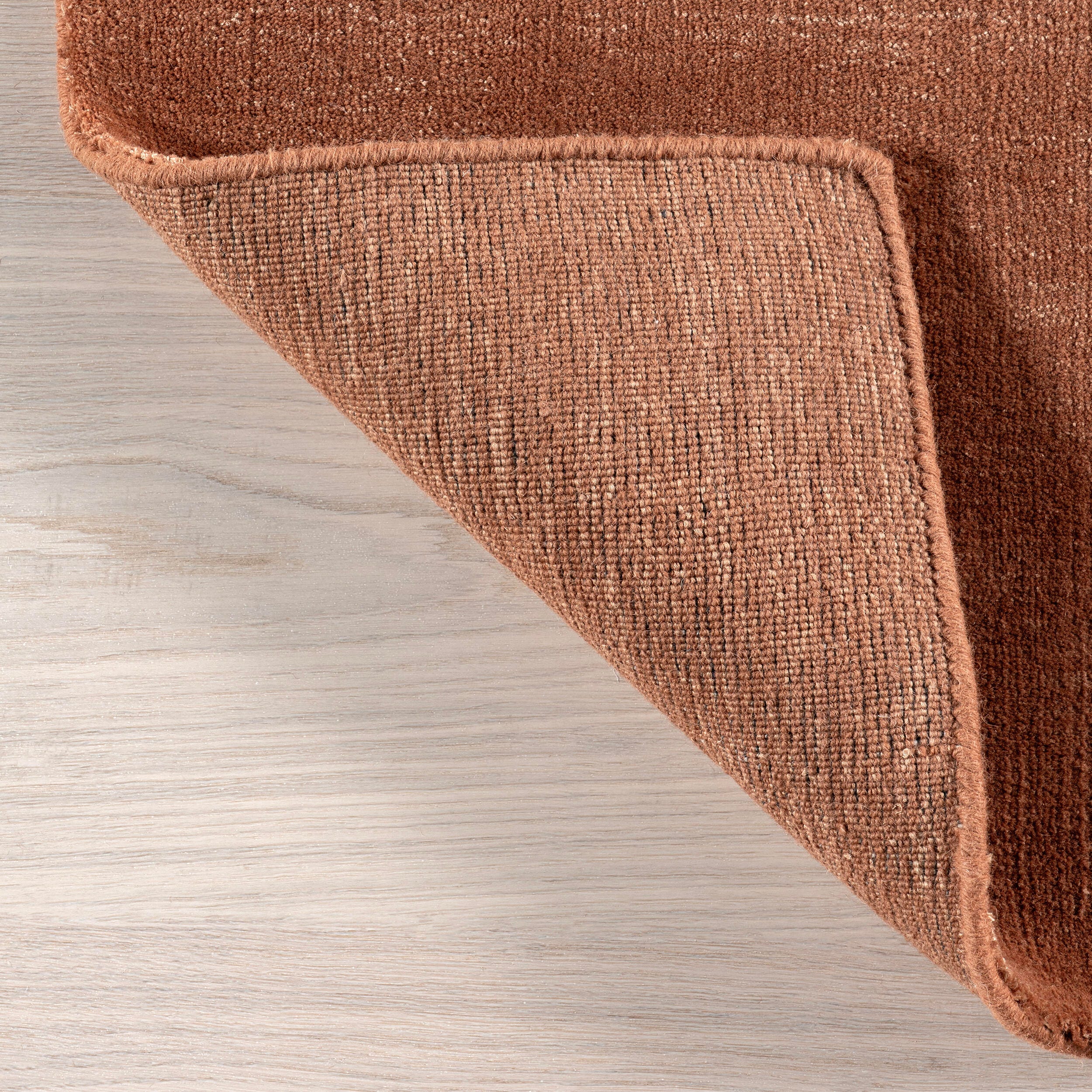 Nuloom Speckled Wool-Blend 2' x 6' Runner Rug, Brick, large