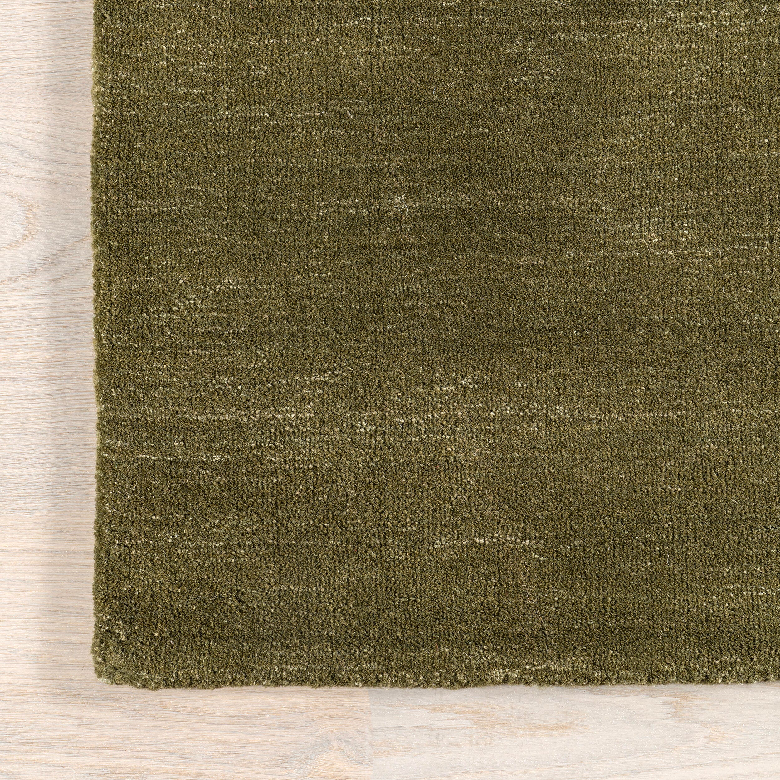 Nuloom Speckled Wool-Blend 3' x 10' Runner Rug, Verdant Green, large