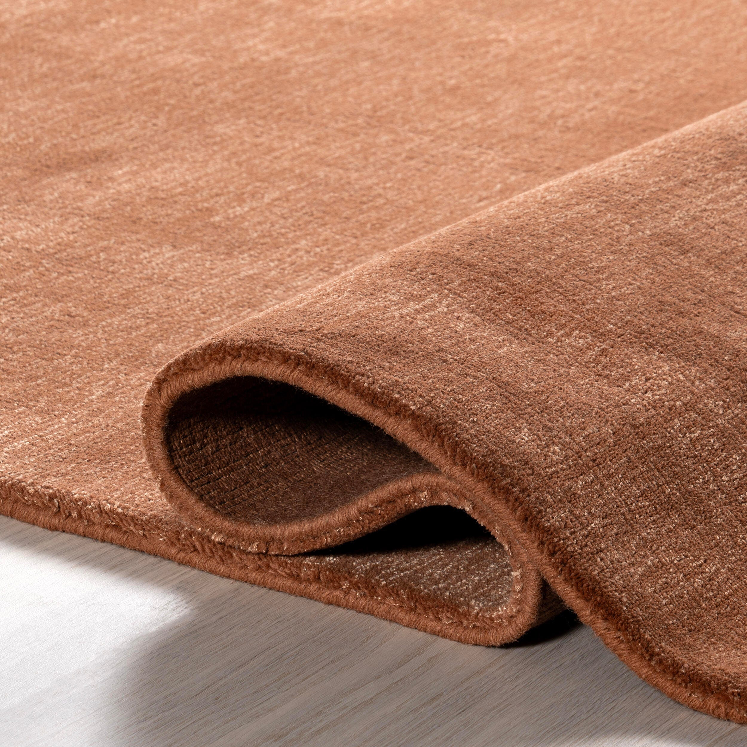 Nuloom Speckled Wool-Blend 3' x 10' Runner Rug, Brick, large