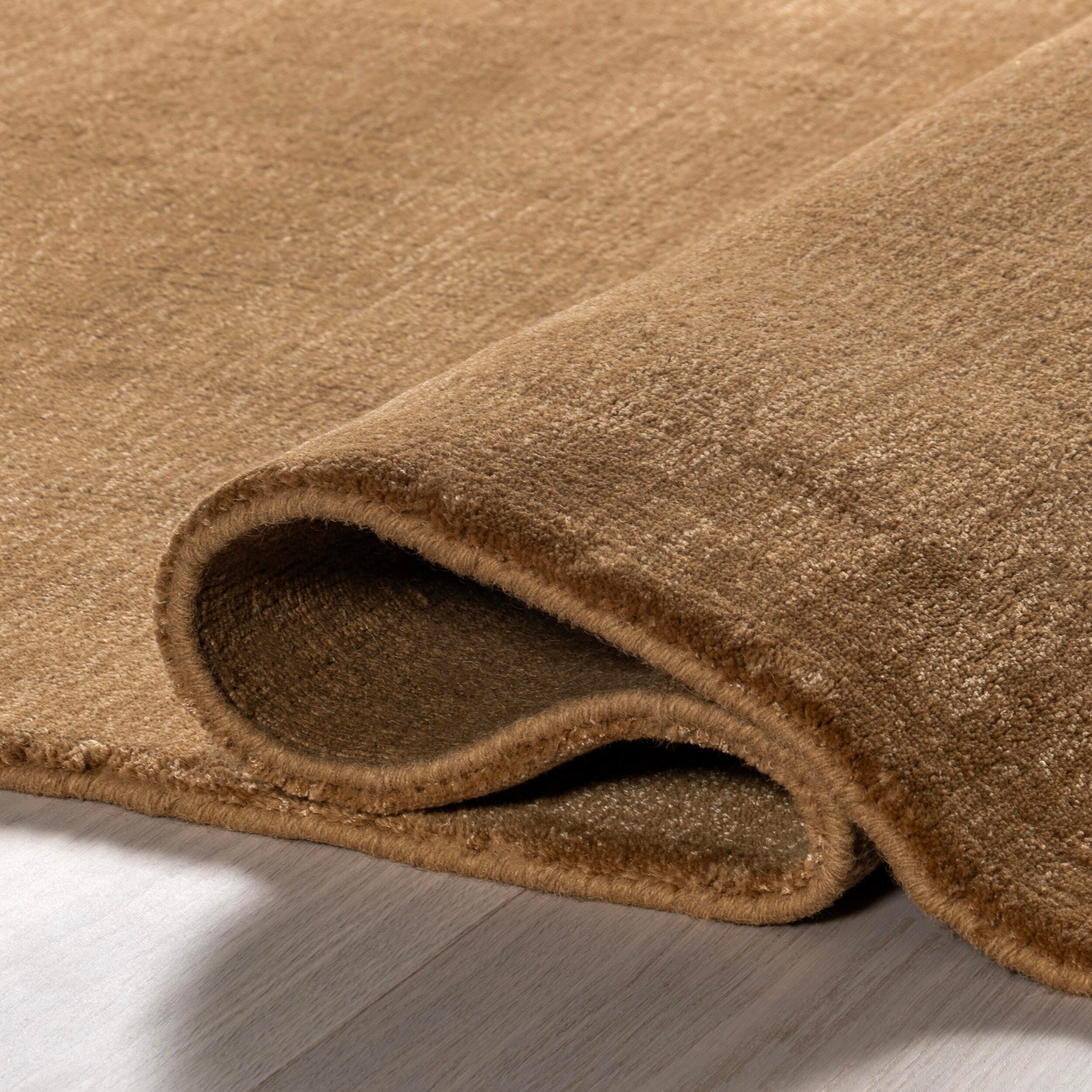 Nuloom Speckled Wool-Blend 3' x 10' Runner Rug, Wheat, large