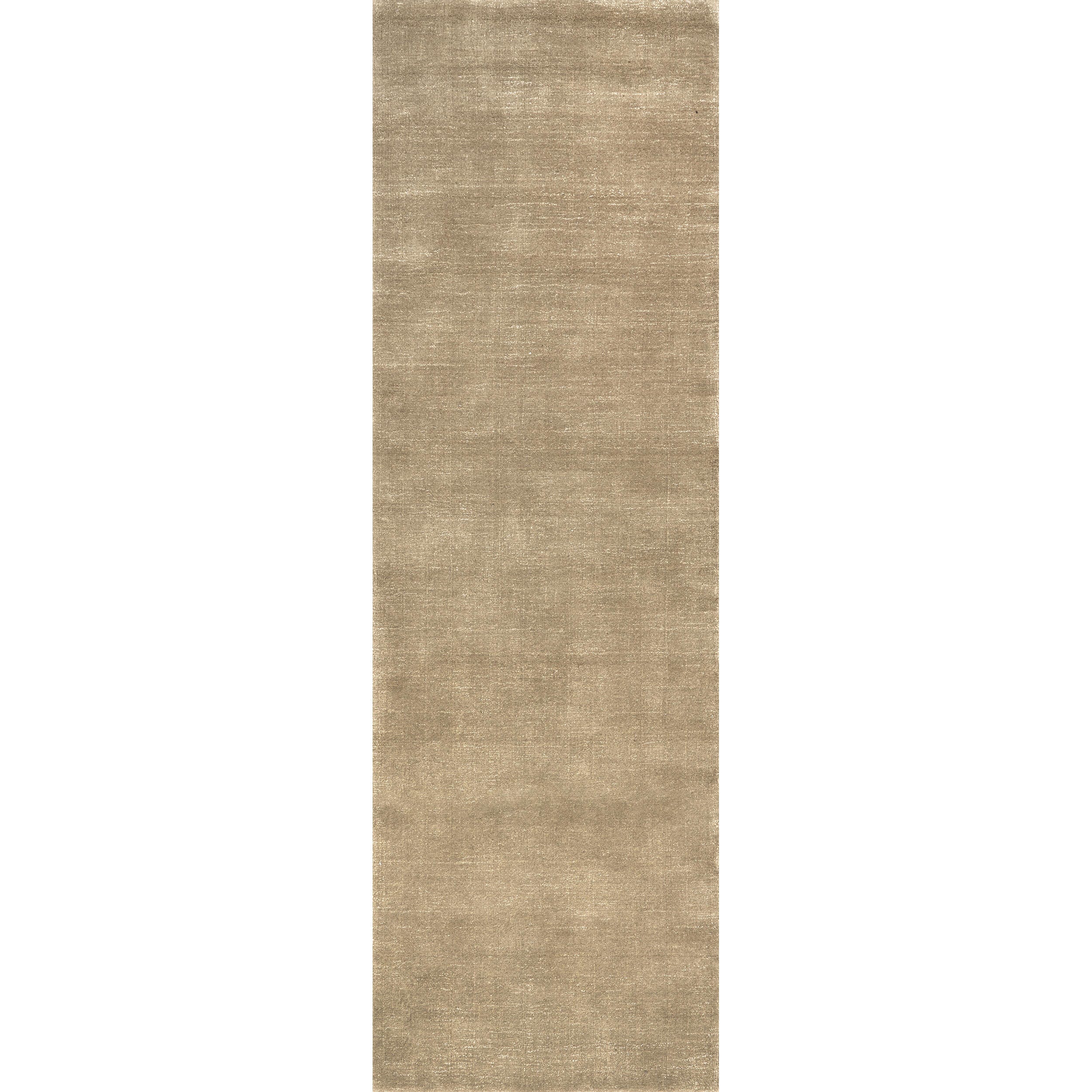 Nuloom Speckled Wool-Blend 3' x 12' Runner Rug, Fawn, large