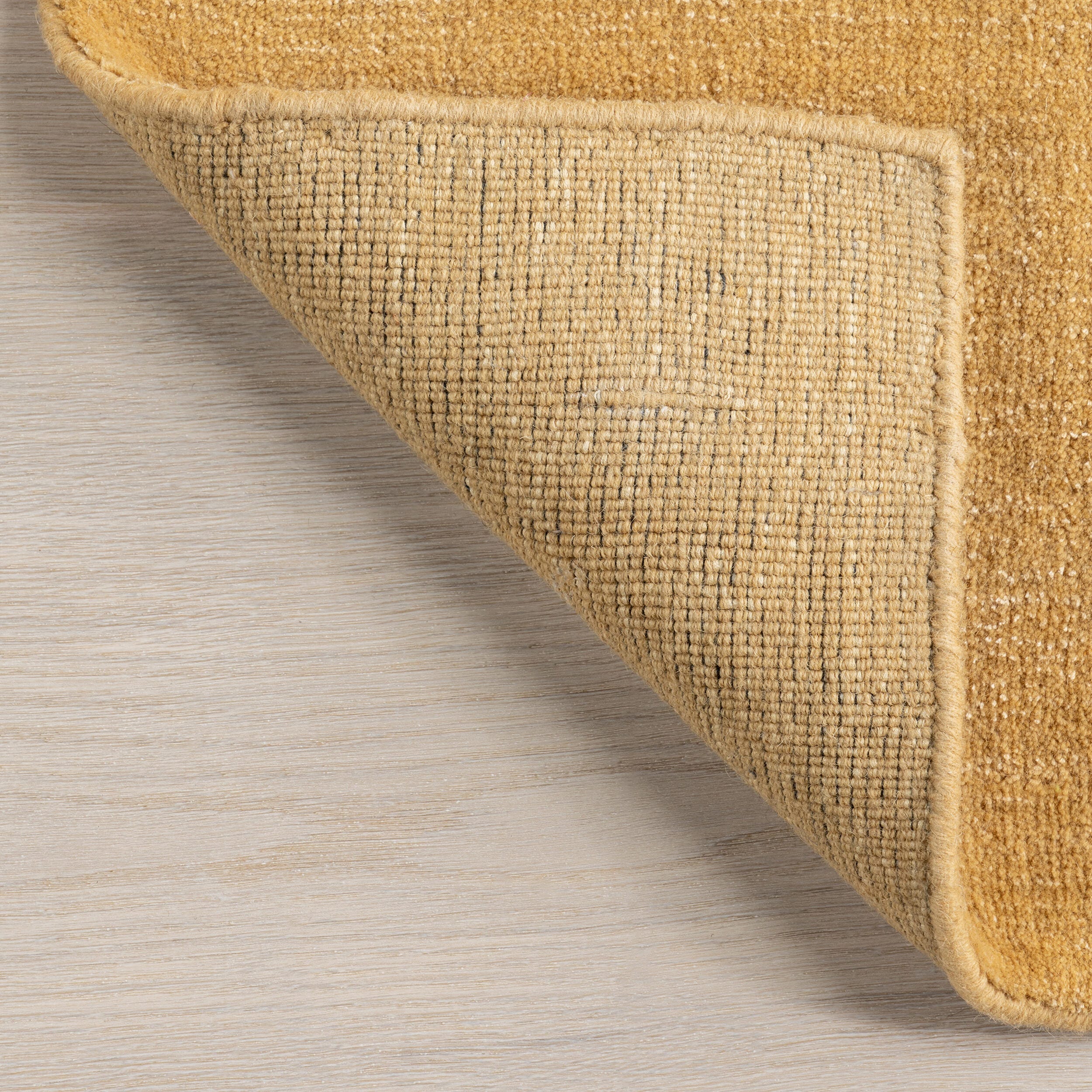 Nuloom Speckled Wool-Blend 3' x 8' Runner Rug, Golden Butter, large