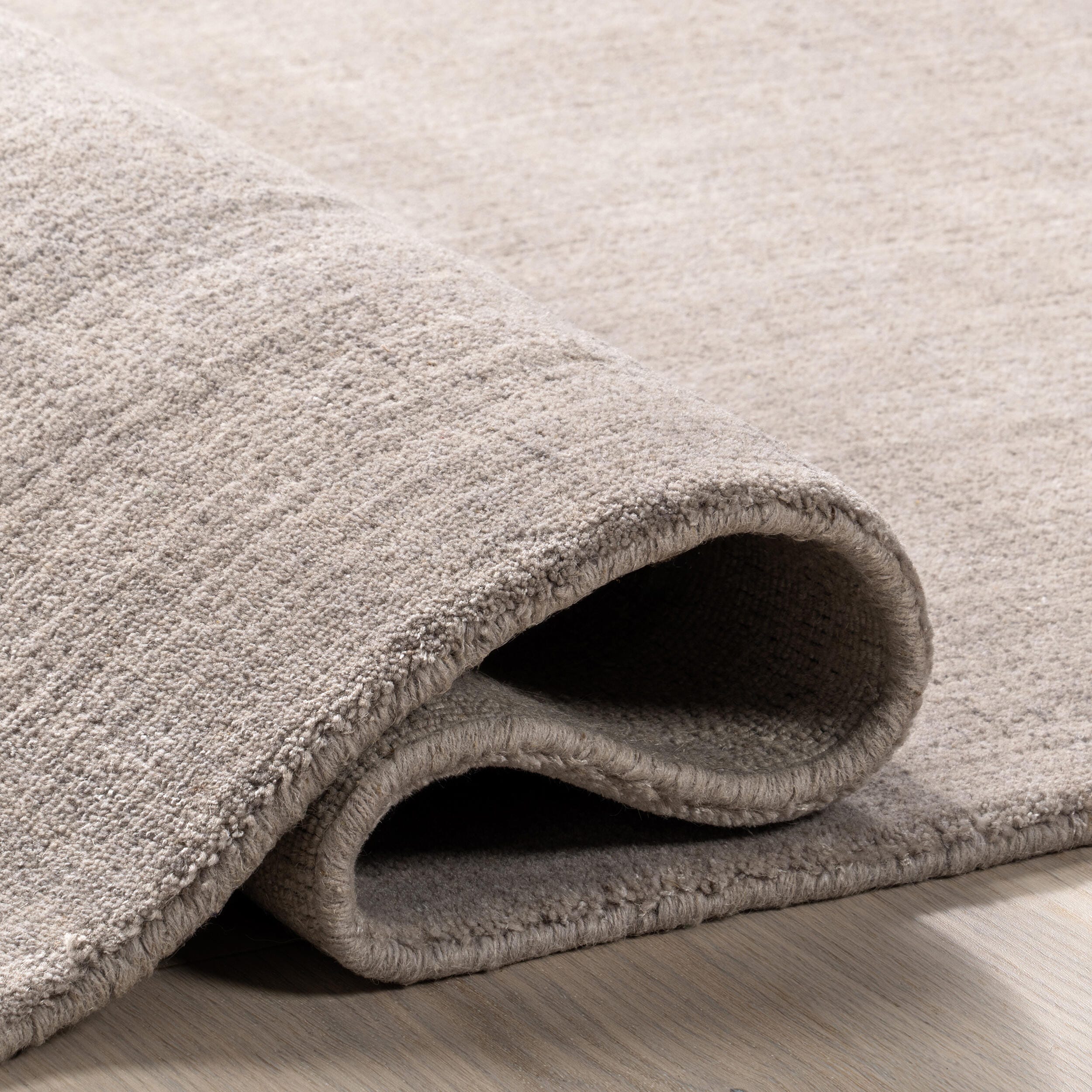 Nuloom Speckled Wool-Blend 4' x 6' Area Rug, Dove Gray, large
