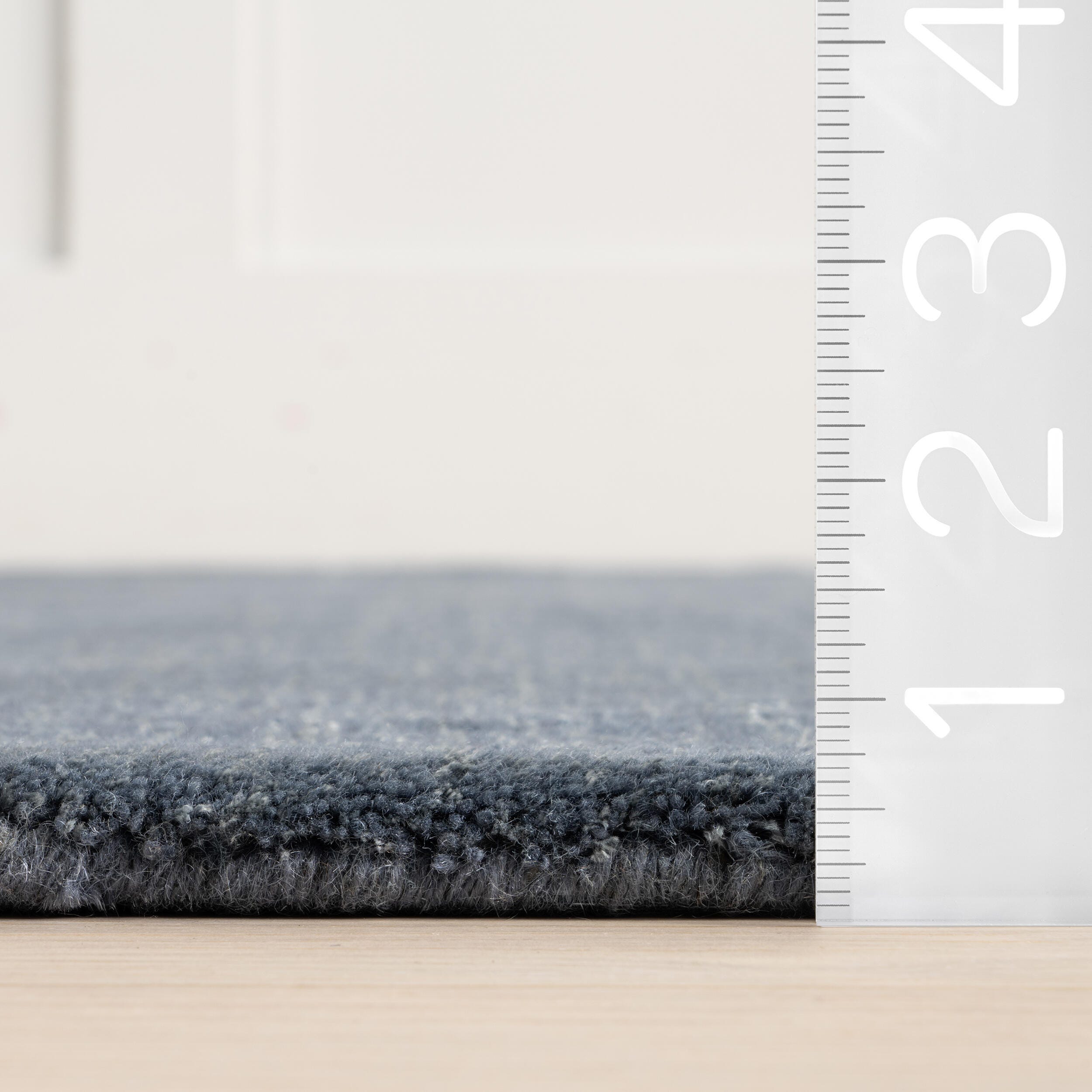 Nuloom Speckled Wool-Blend 5' x 8' Area Rug, Denim, large