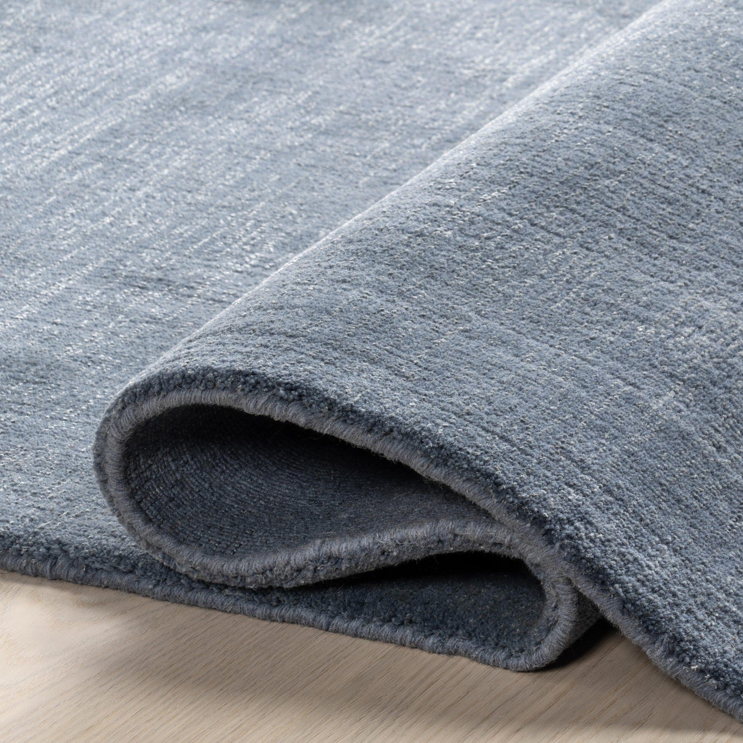 Nuloom Speckled Wool-Blend 5' x 8' Area Rug, Denim, large