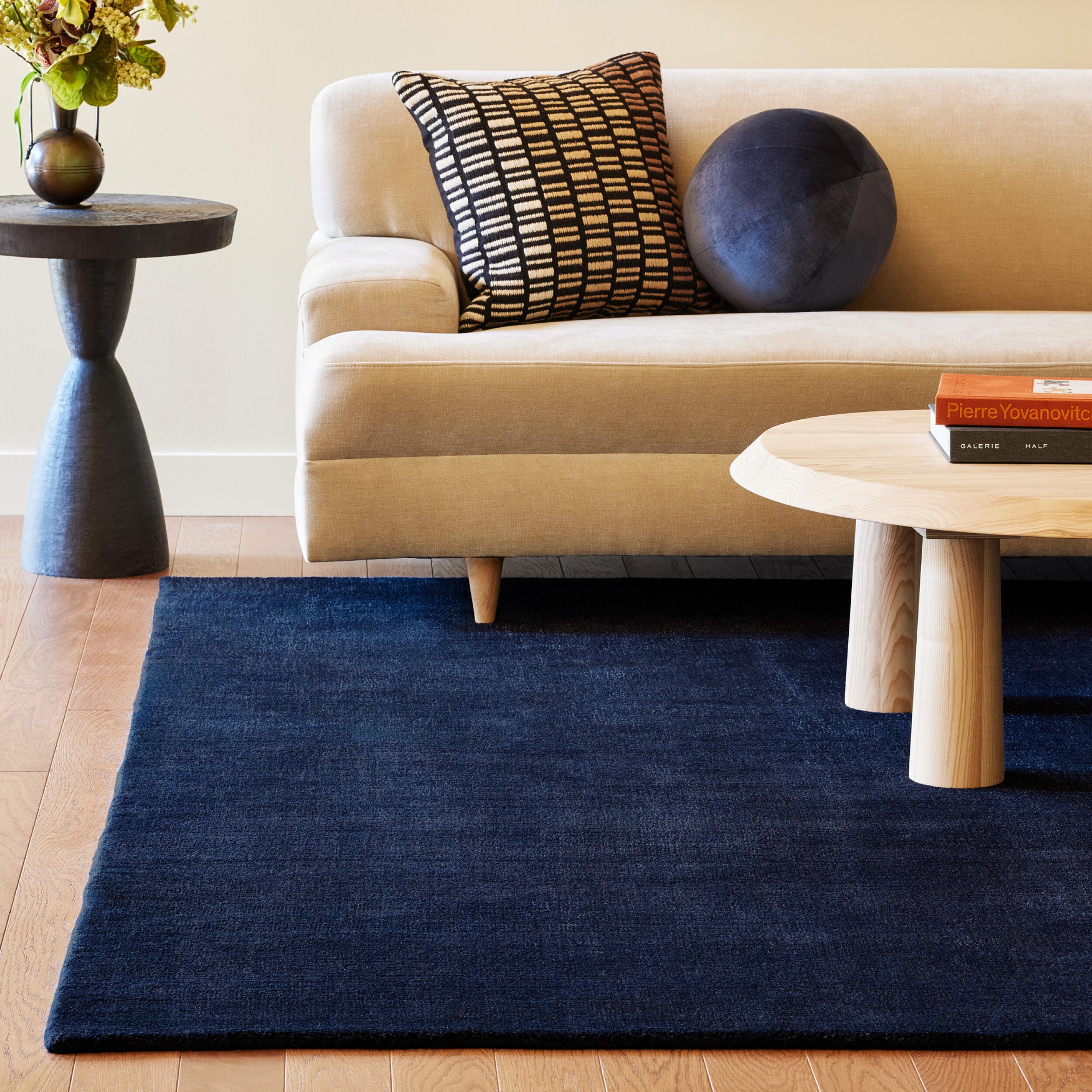 Nuloom Speckled Wool-Blend 5' x 8' Area Rug, Midnight, large