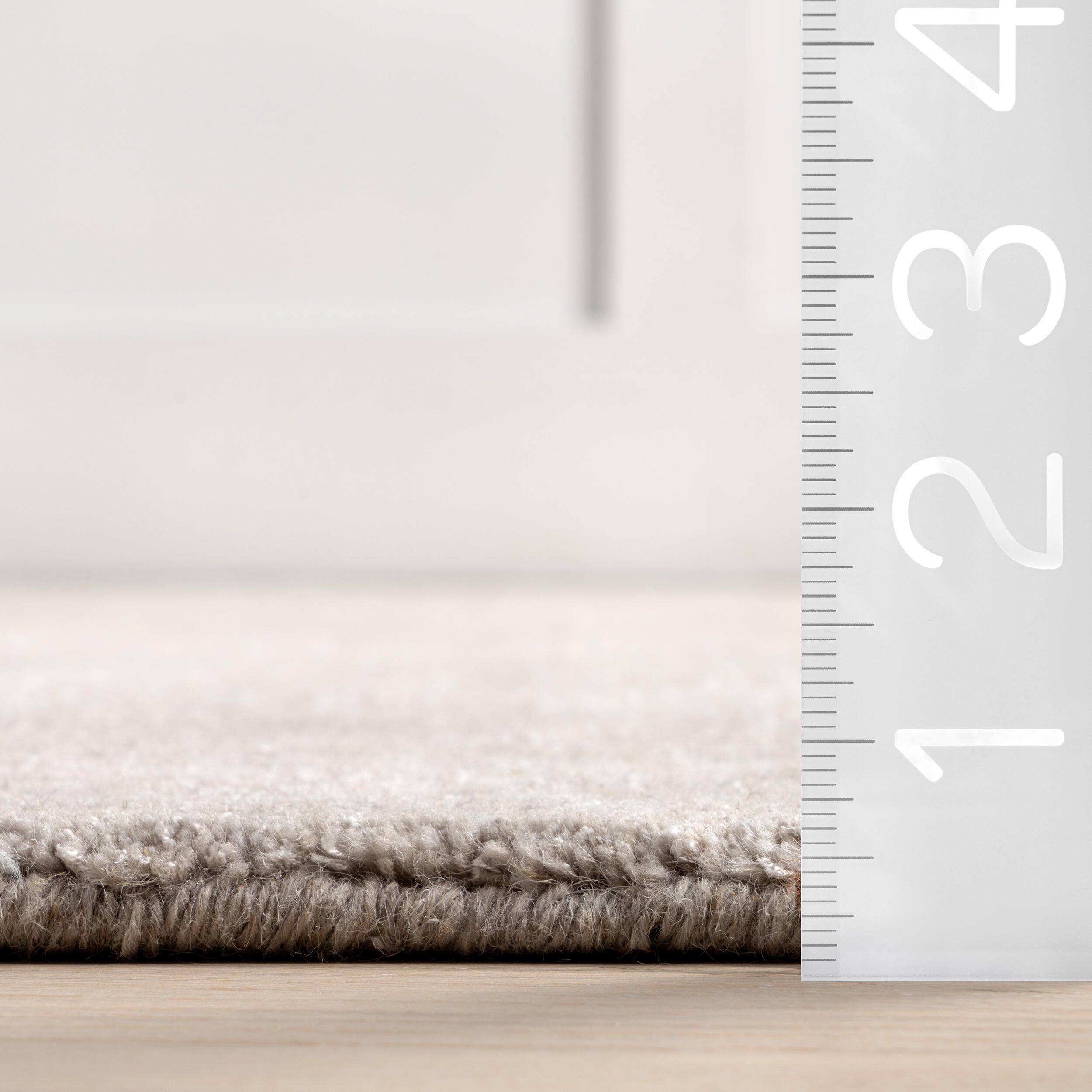 Nuloom Speckled Wool-Blend 5' x 8' Area Rug, Dove Gray, large