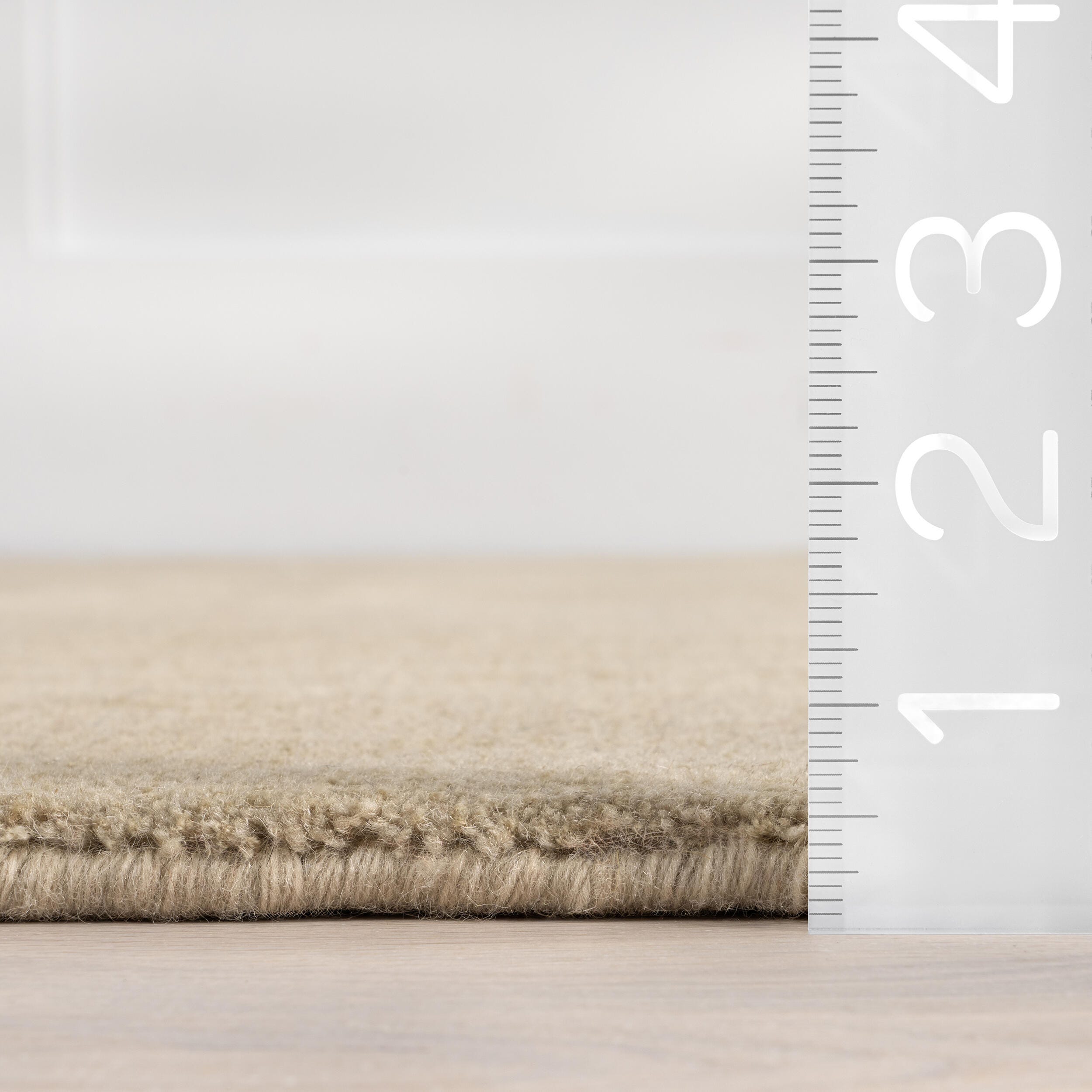 Nuloom Speckled Wool-Blend 5' x 8' Area Rug, Sand, large