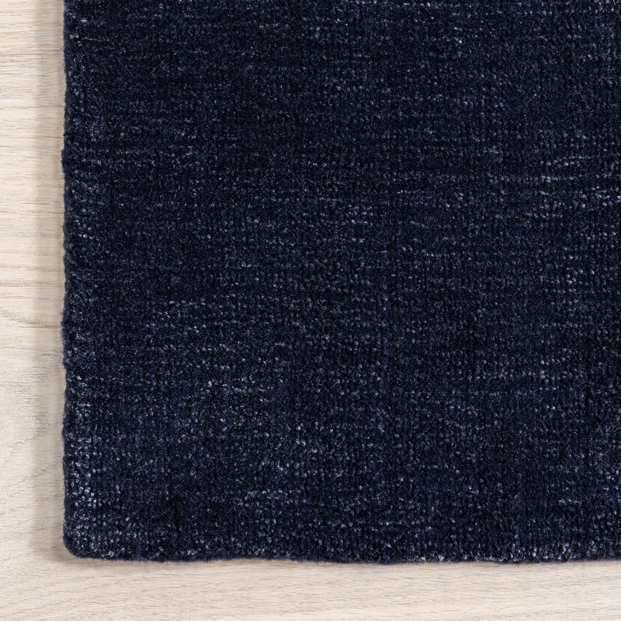 Nuloom Speckled Wool-Blend 6' x 9' Area Rug, Midnight, large