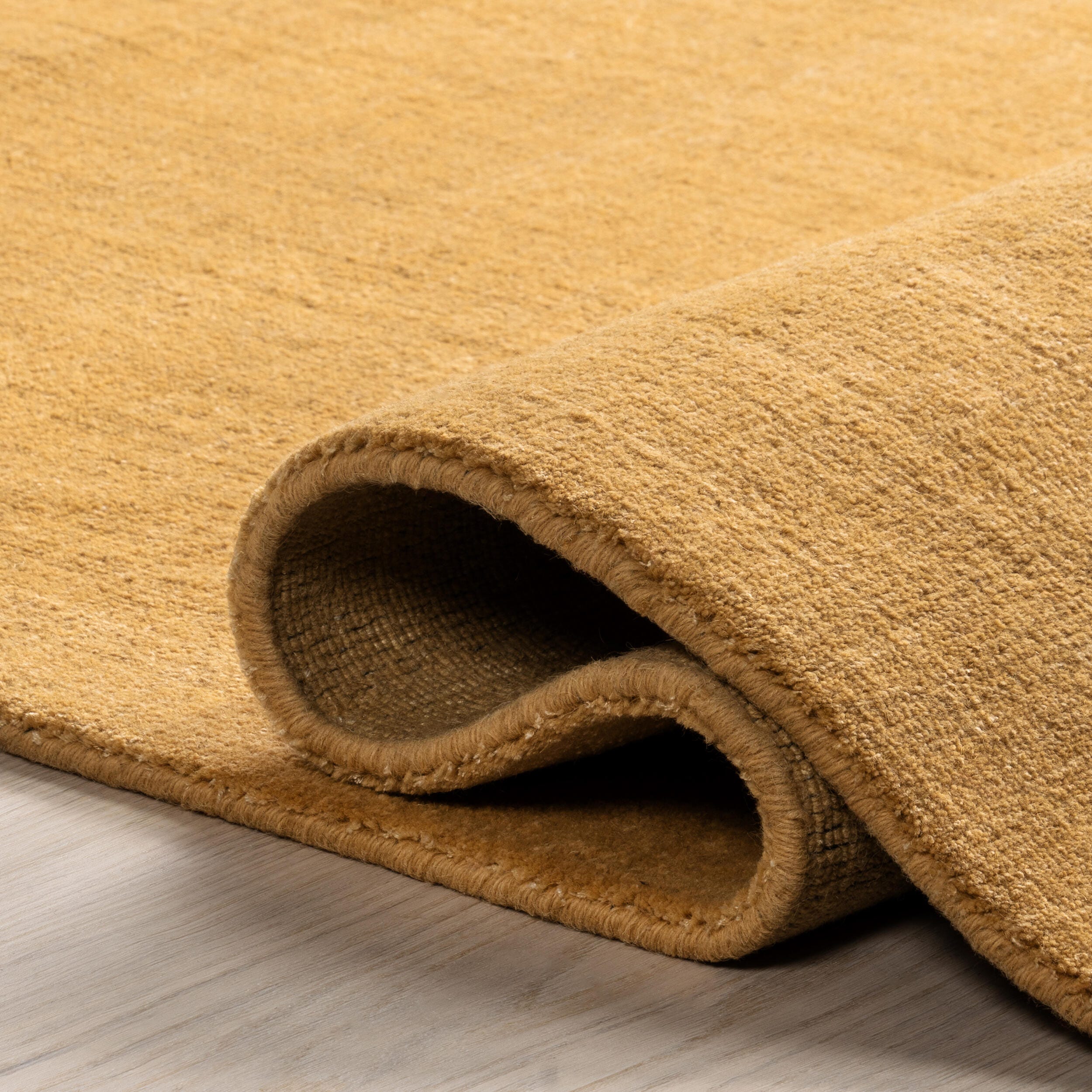 Nuloom Speckled Wool-Blend 6' x 9' Area Rug, Golden Butter, large