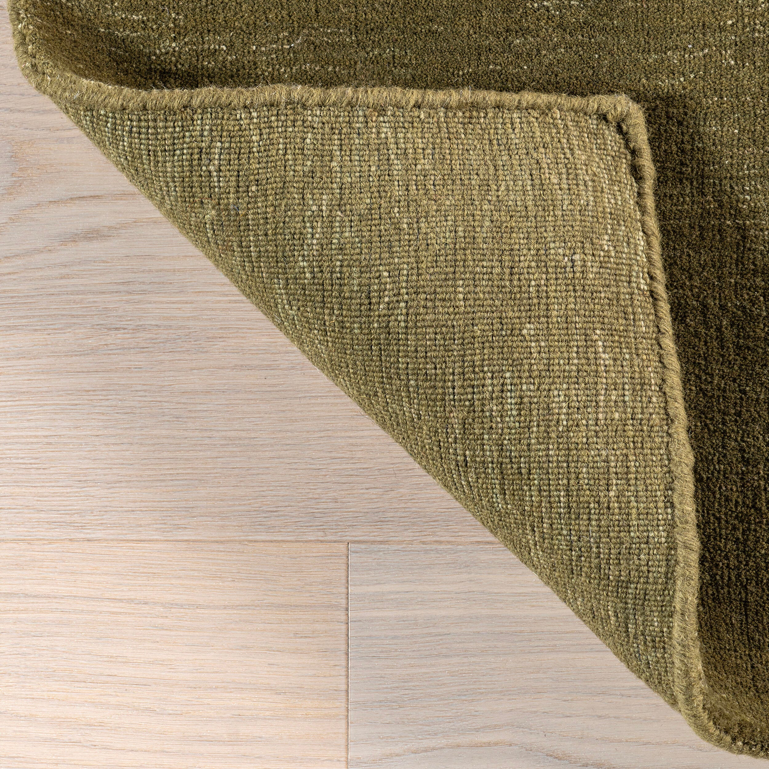 Nuloom Speckled Wool-Blend 8' Square Area Rug, Verdant Green, large