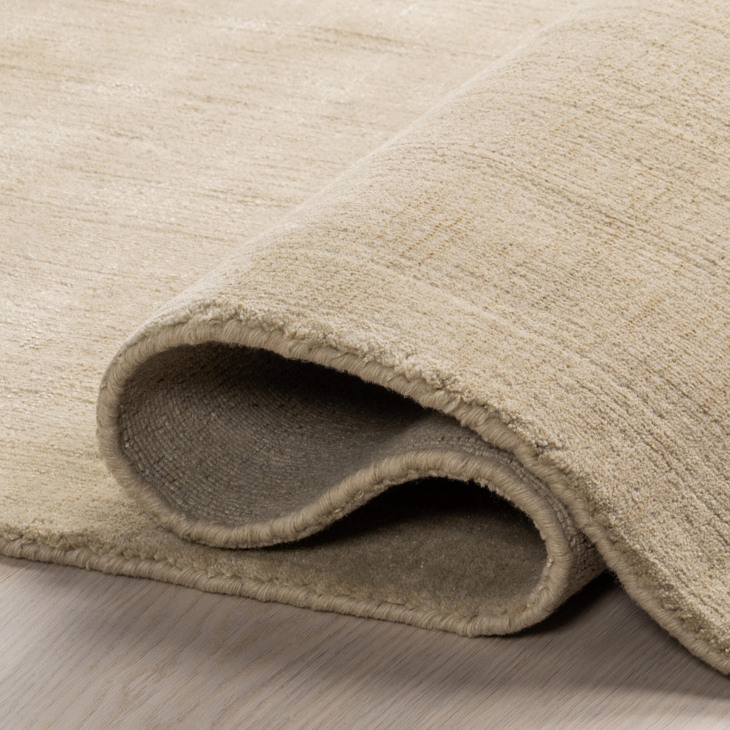 Nuloom Speckled Wool-Blend 8' x 10' Area Rug, Sand, large