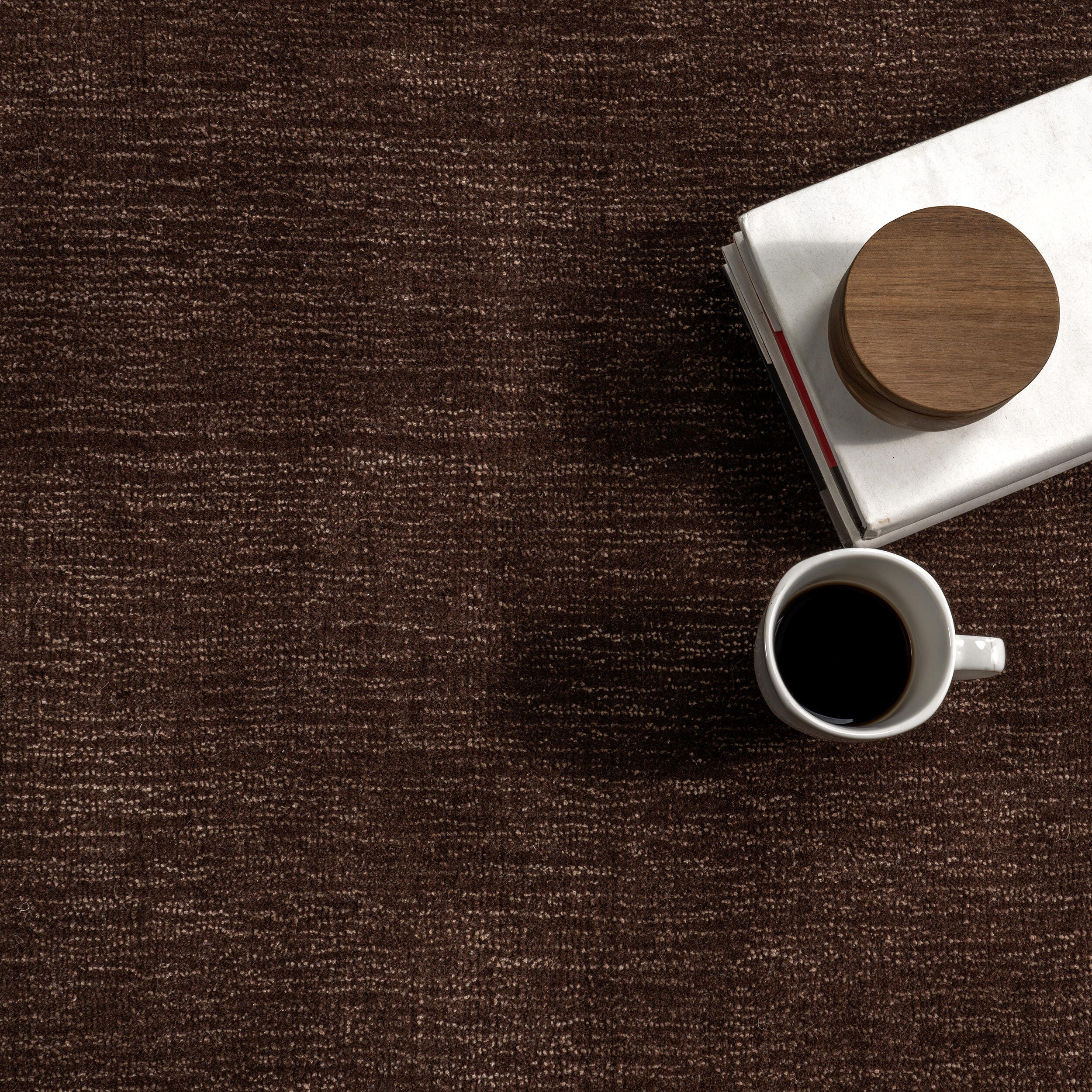 Nuloom Speckled Wool-Blend 8' x 10' Area Rug, Truffle Brown, large