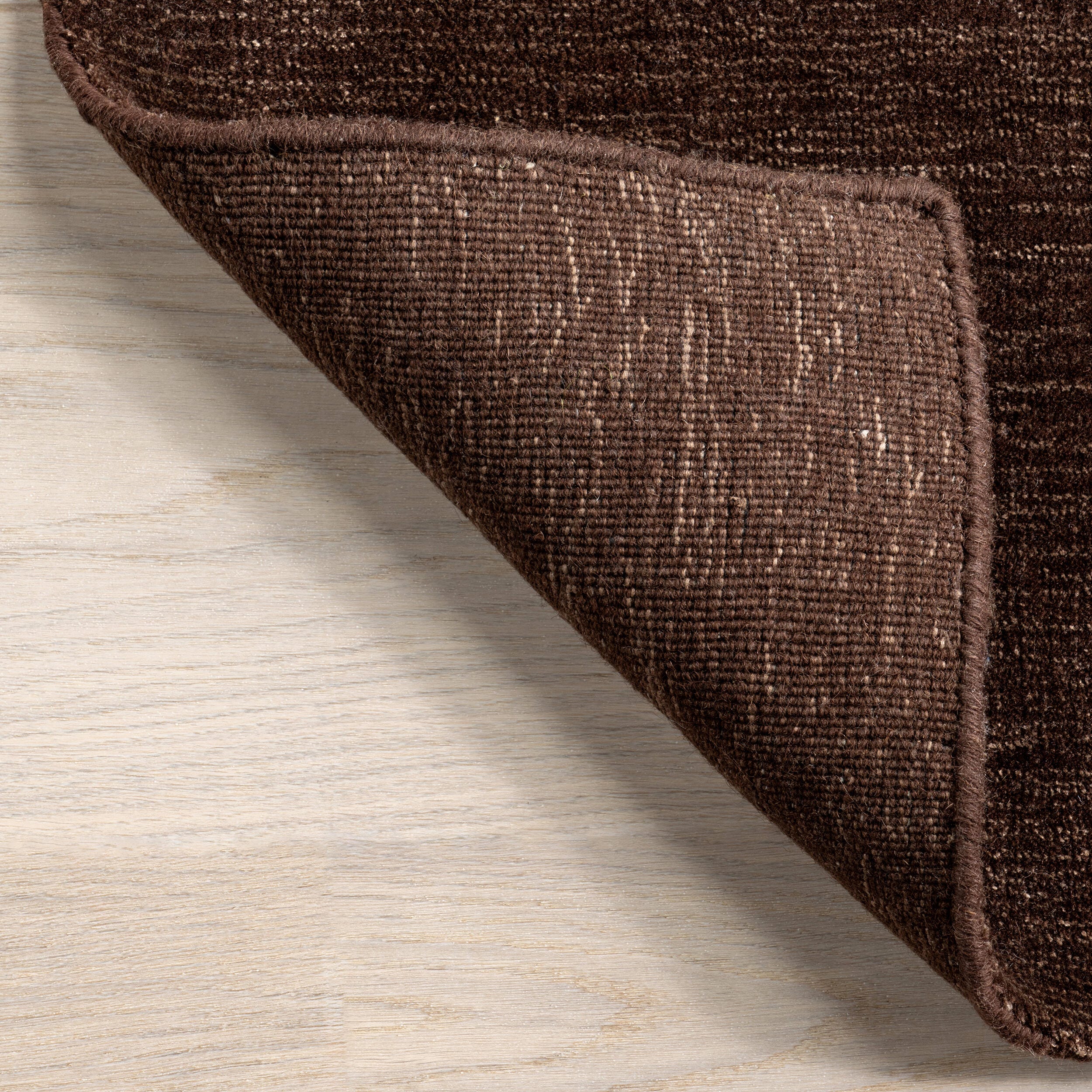 Nuloom Speckled Wool-Blend 8' x 10' Area Rug, Truffle Brown, large